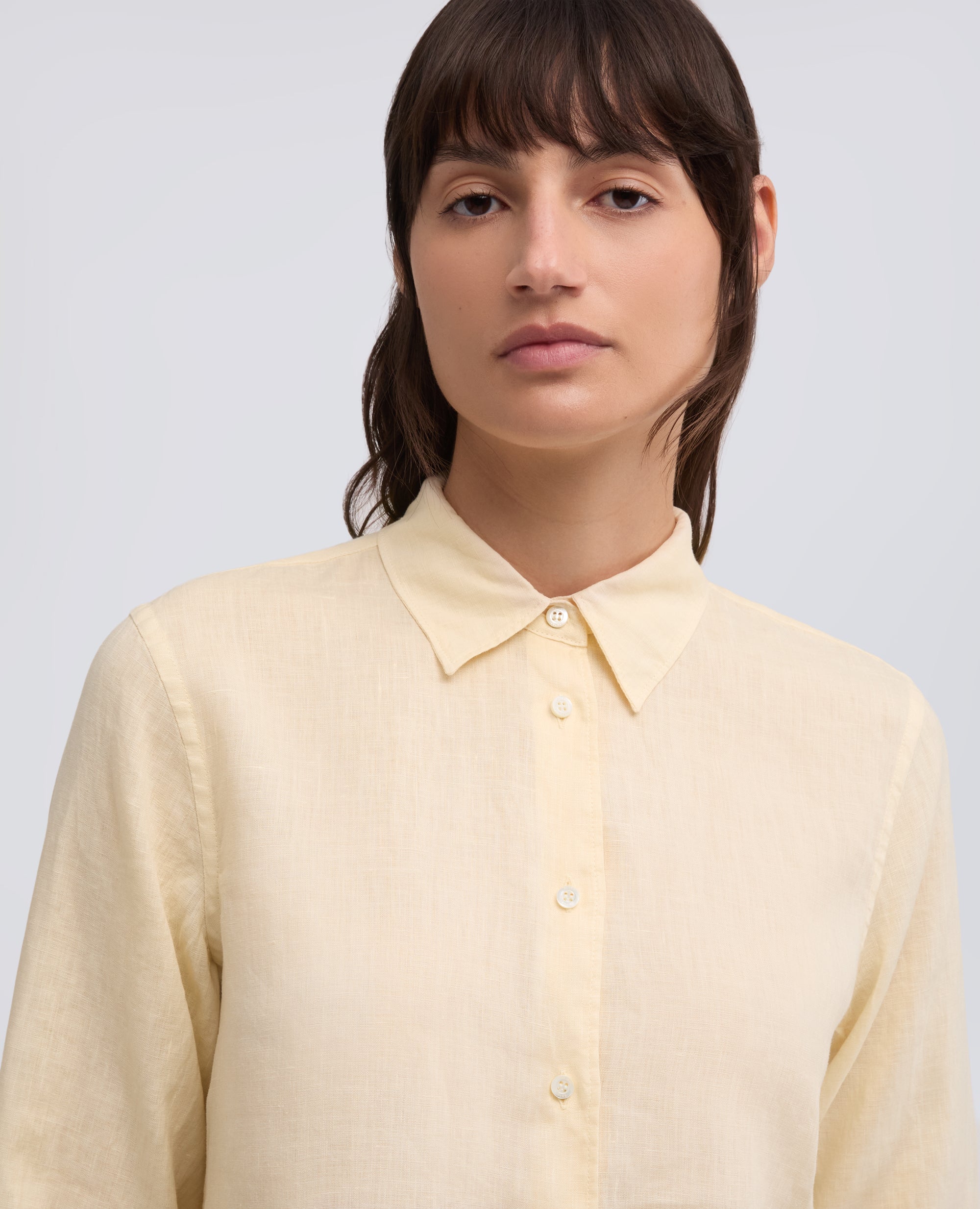 CAMICIA CLASSICA IN LINO LEGGERO TINTO CAPO - NATURALE - ASPESI