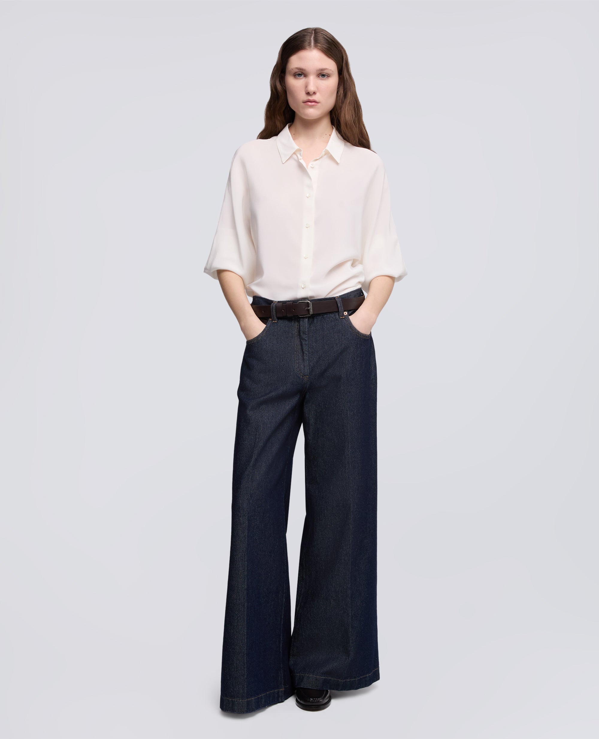 CAMICIA IN CREPE DE CHINE DI SETA - NATURALE - ASPESI