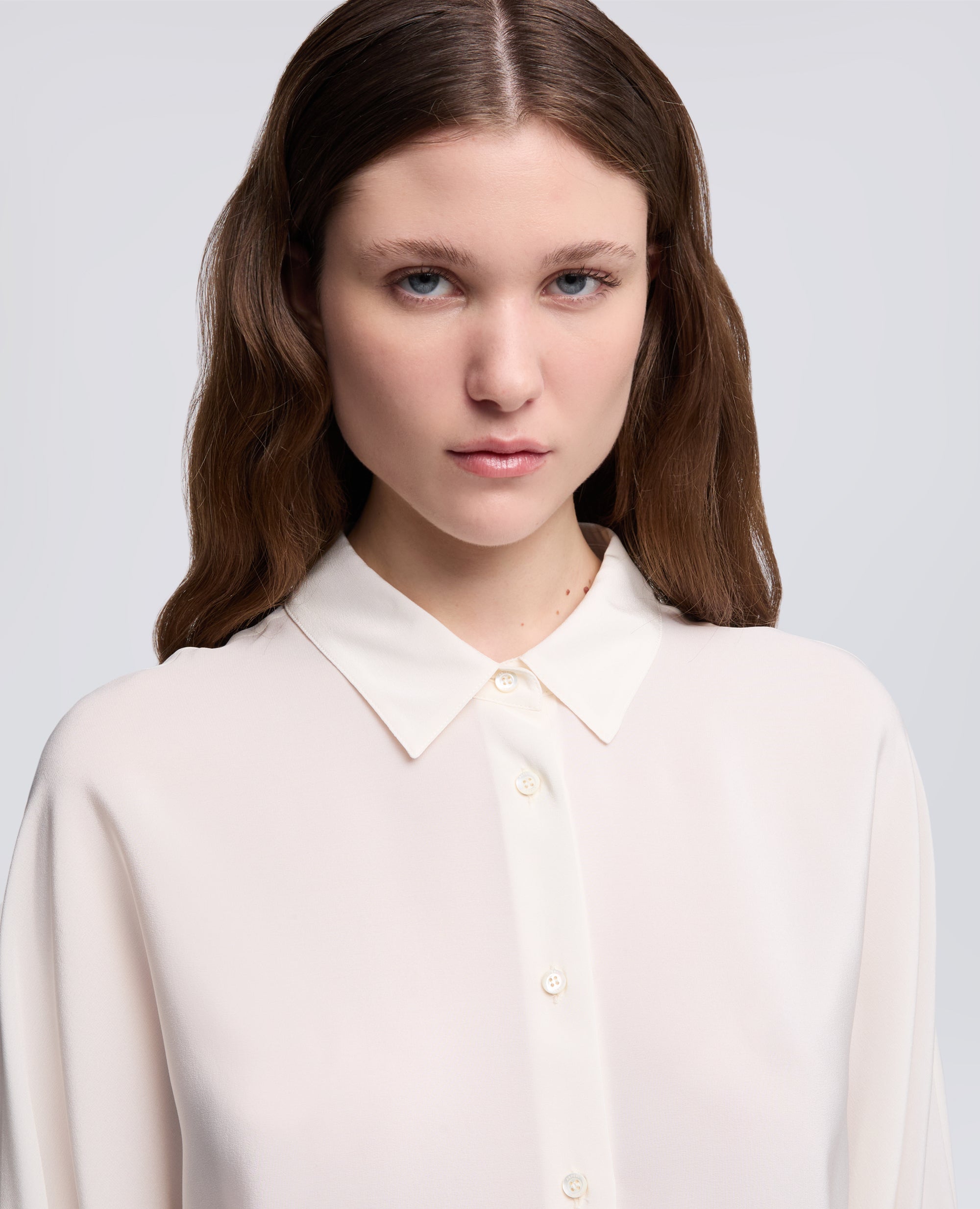 CAMICIA IN CREPE DE CHINE DI SETA - NATURALE - ASPESI