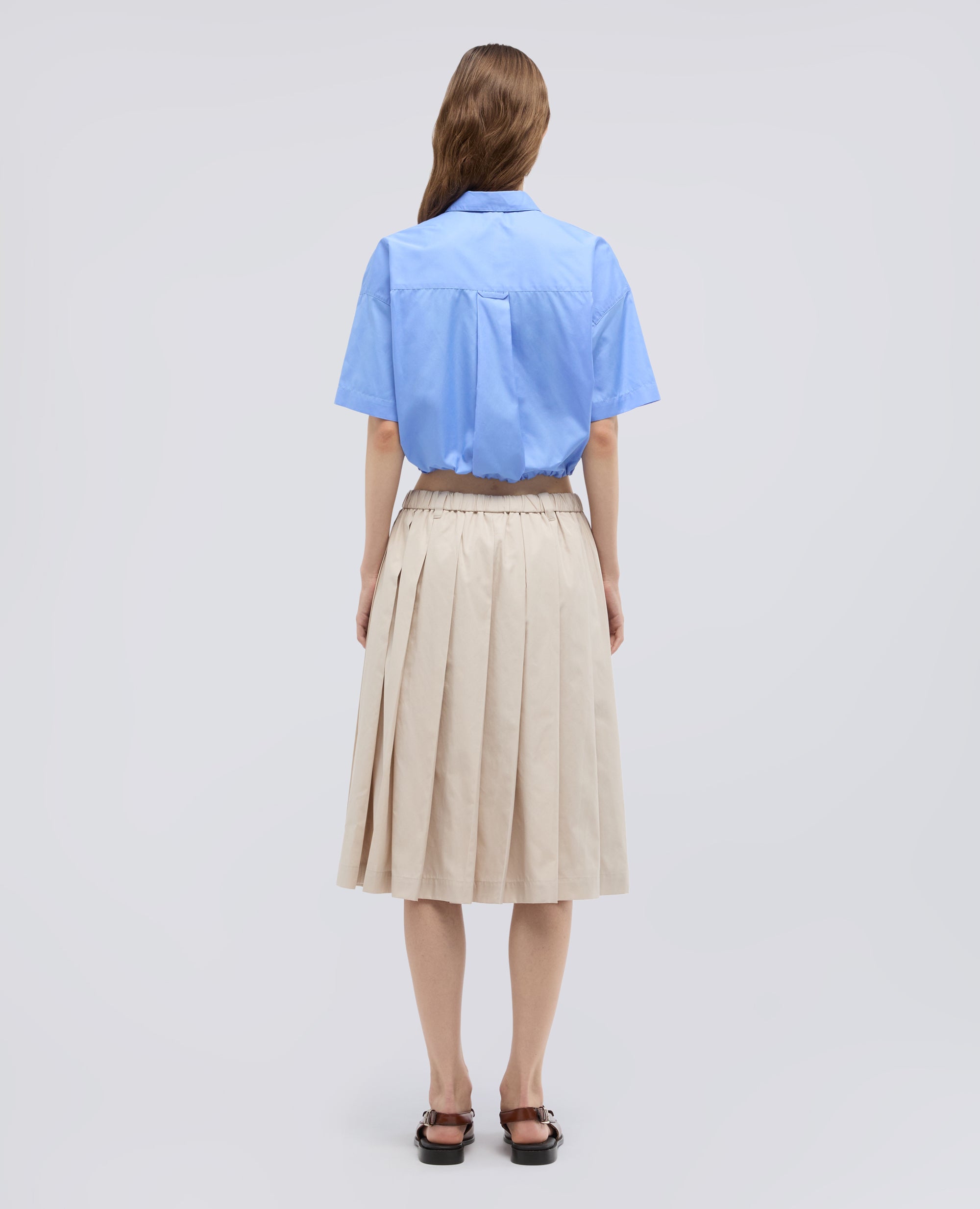 CAMICIA IN POPELINE DI COTONE - AZZURRO - ASPESI