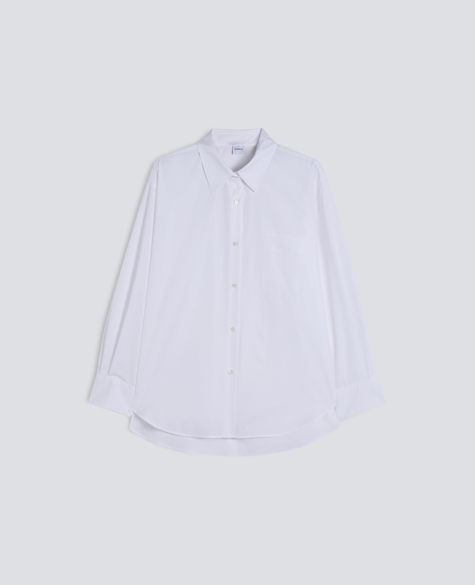 CAMICIA IN POPELINE DI COTONE - BIANCO - ASPESI