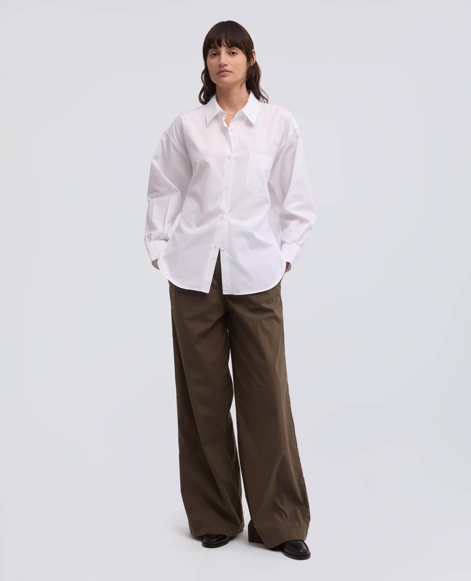 CAMICIA IN POPELINE DI COTONE - BIANCO - ASPESI