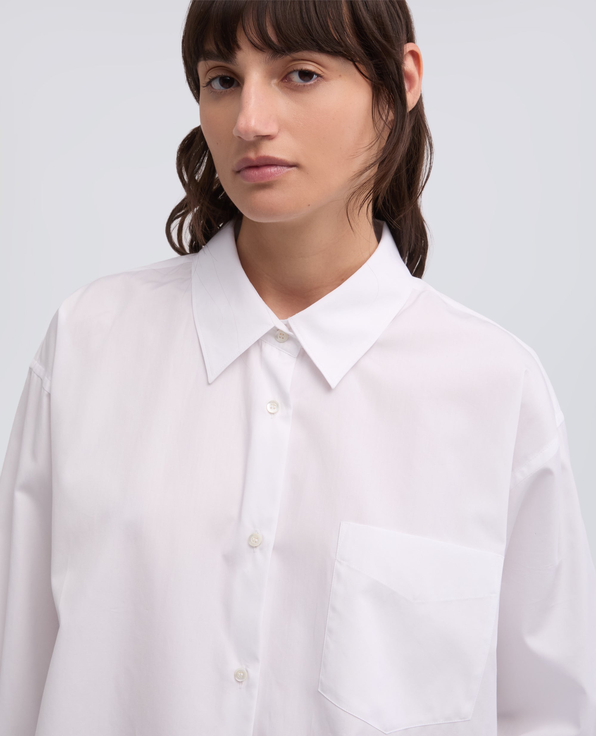 CAMICIA IN POPELINE DI COTONE - BIANCO - ASPESI