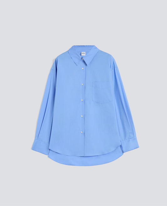 CAMICIA IN POPELINE DI COTONE - AZZURRO - ASPESI