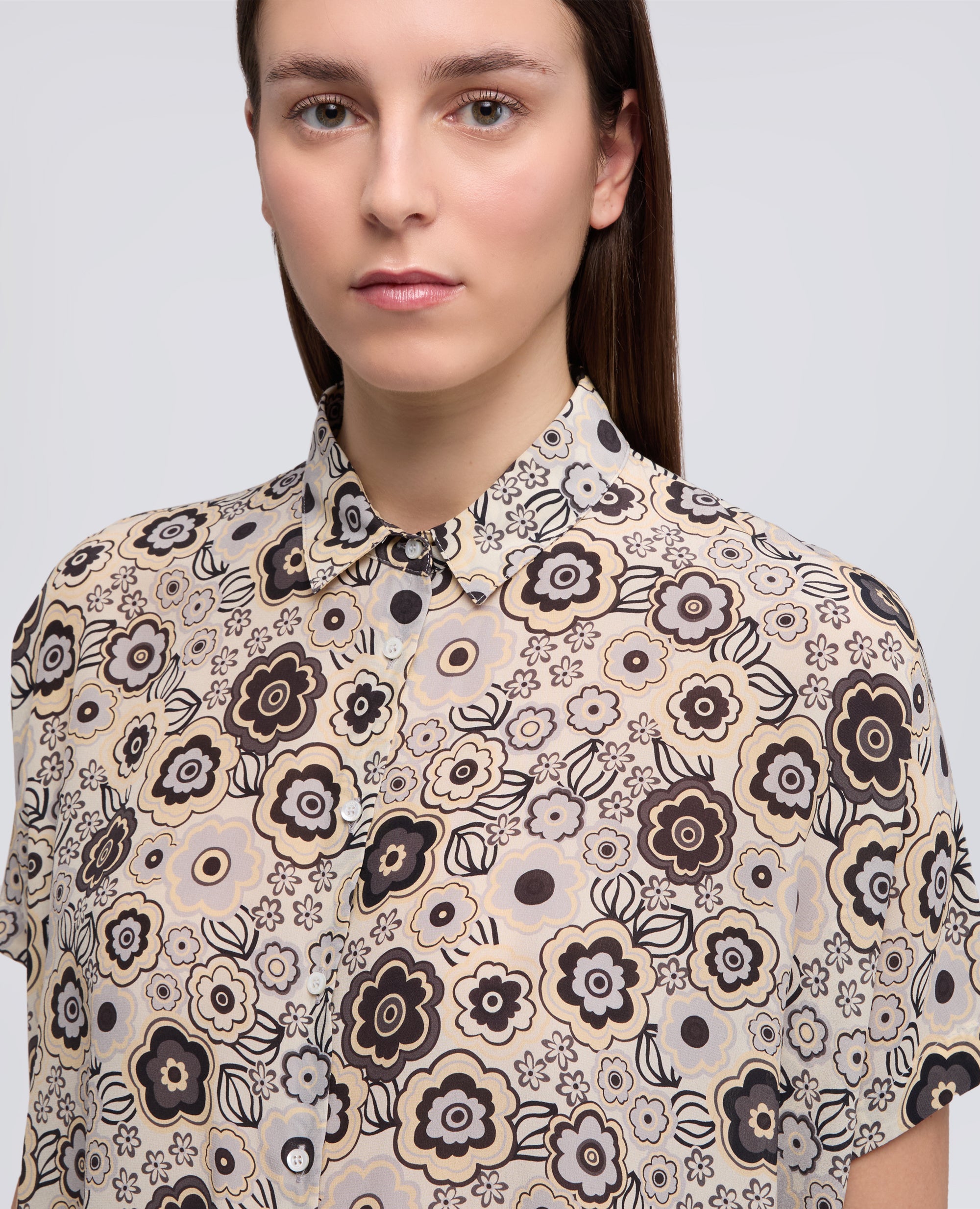 CAMICIA IN CREPE DE CHINE SETA - MULTICOLOR - ASPESI
