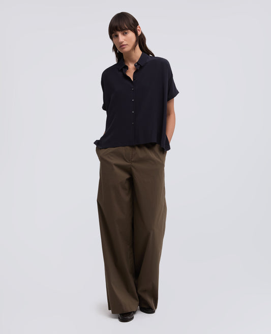 CAMICIA IN CREPE DE CHINE SETA - BLU - ASPESI