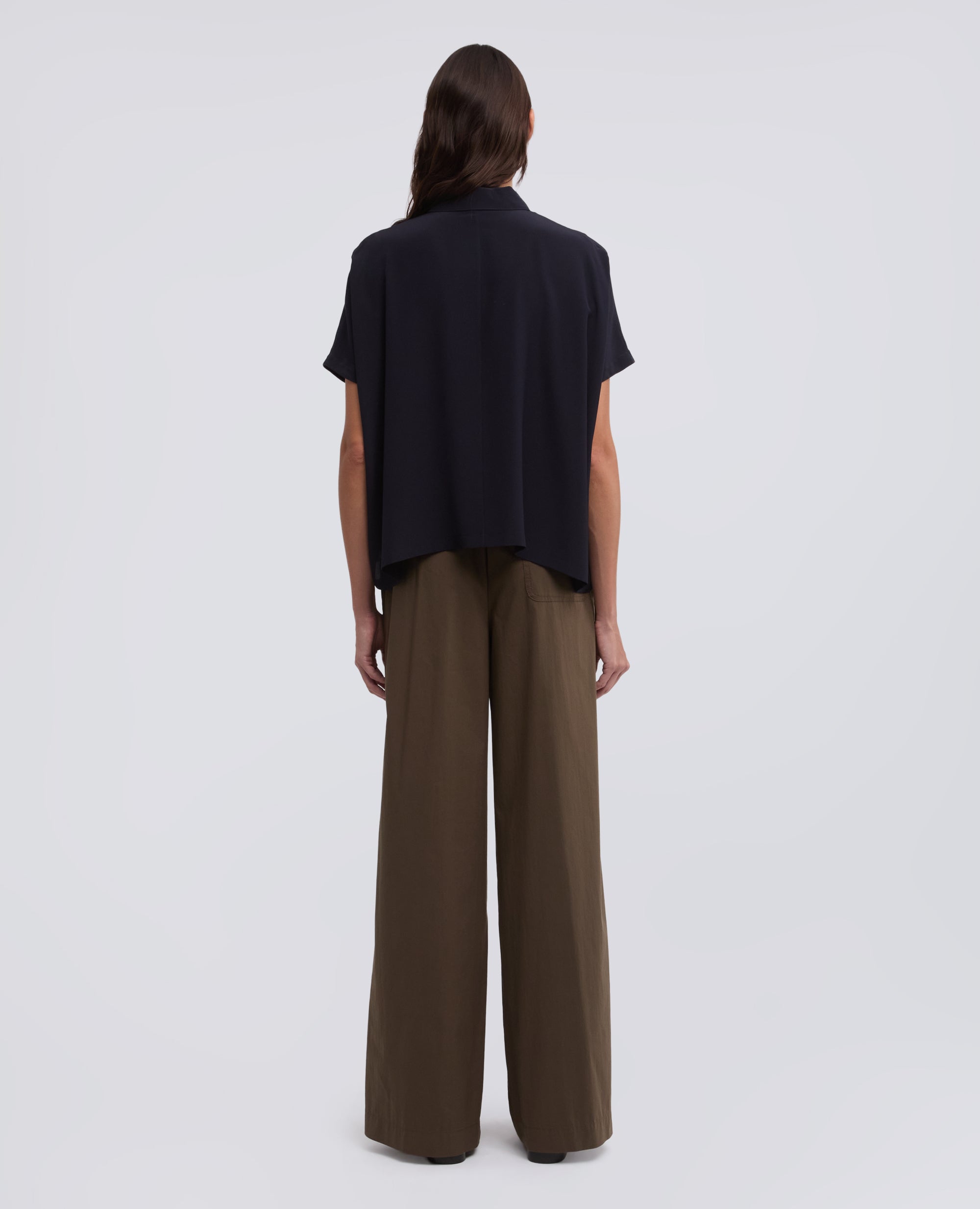 CAMICIA IN CREPE DE CHINE SETA - BLU - ASPESI