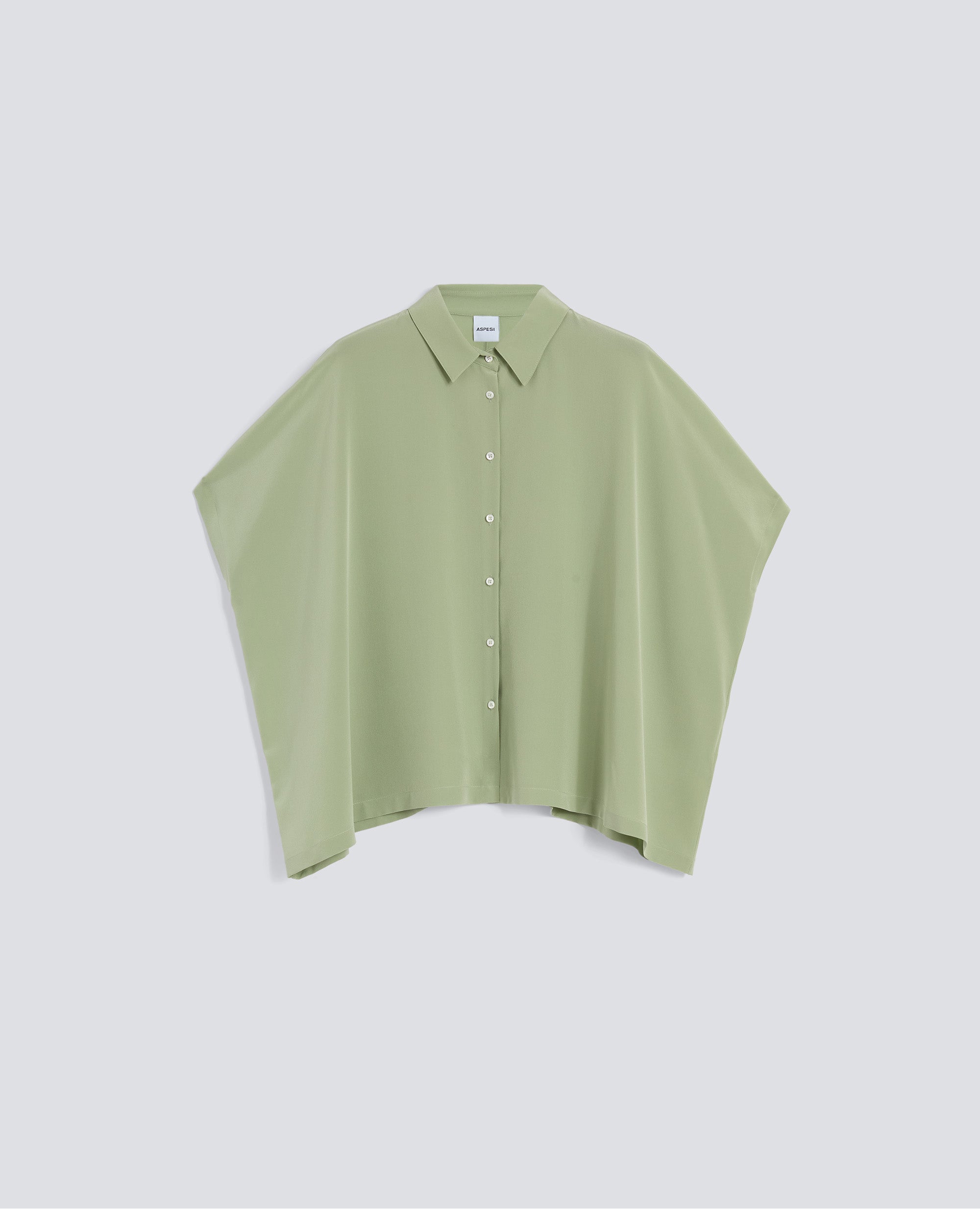 CAMICIA IN CREPE DE CHINE SETA - VERDE - ASPESI