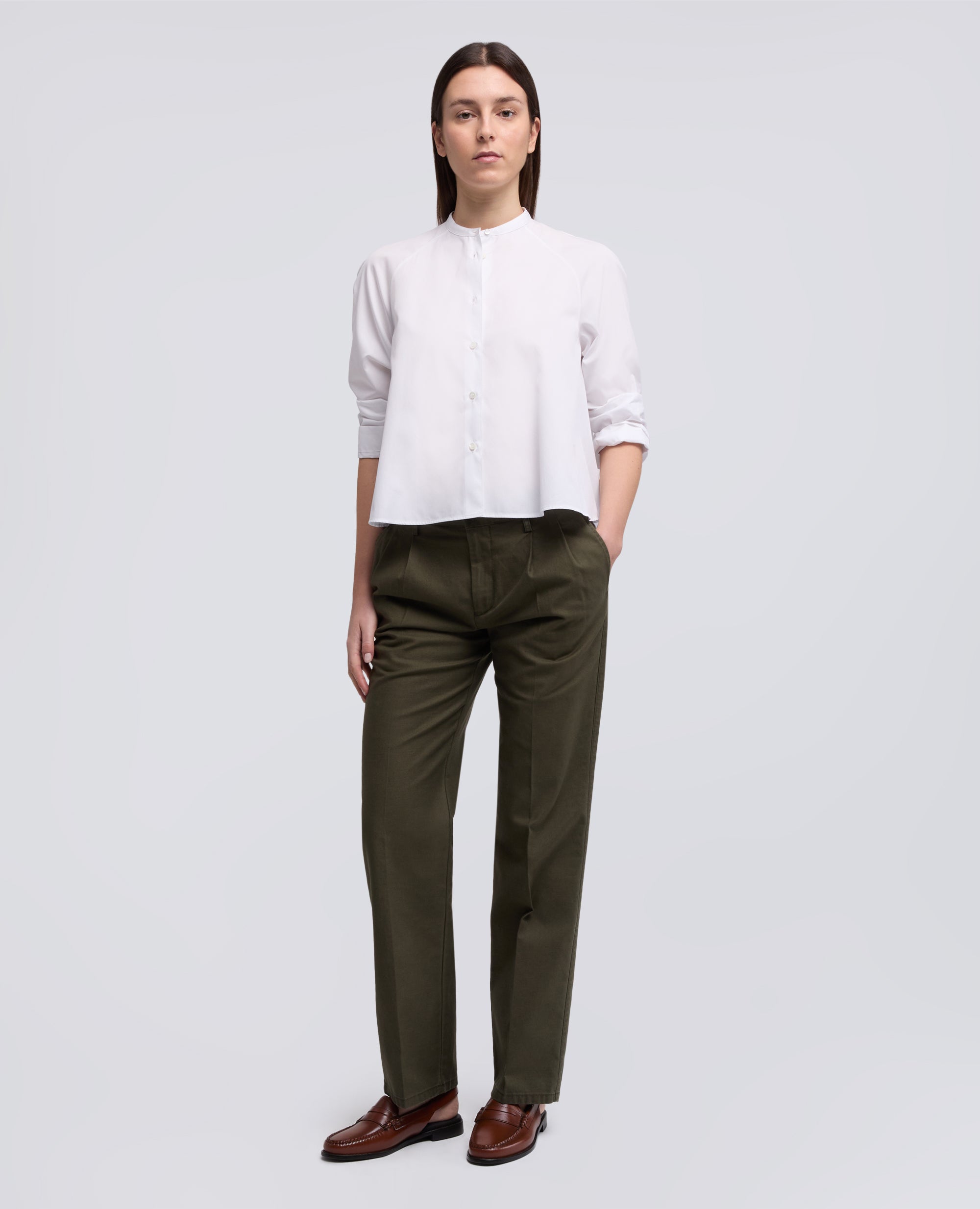 CAMICIA IN POPELINE DI COTONE - BIANCO - ASPESI