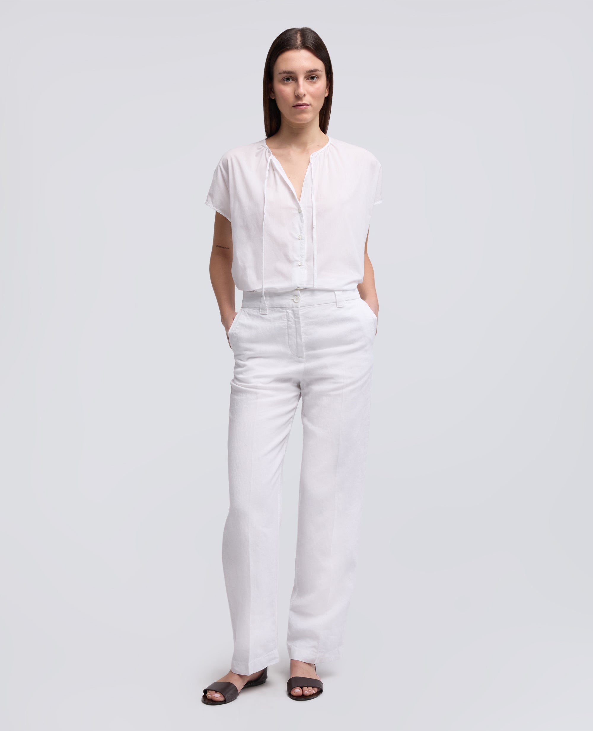 CAMICIA IN MUSSOLA DI COTONE - BIANCO - ASPESI