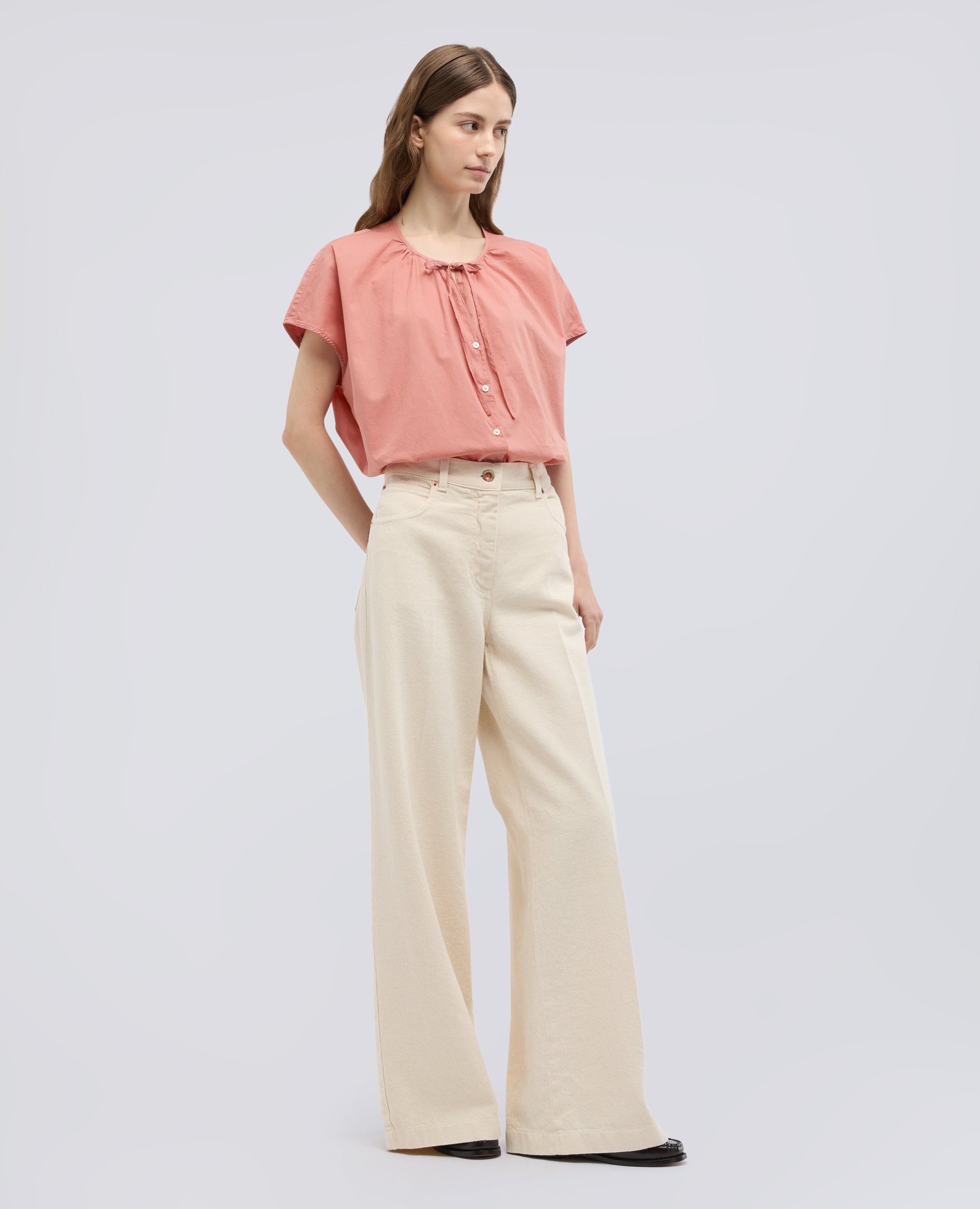CAMICIA IN MUSSOLA DI COTONE - ROSA - ASPESI
