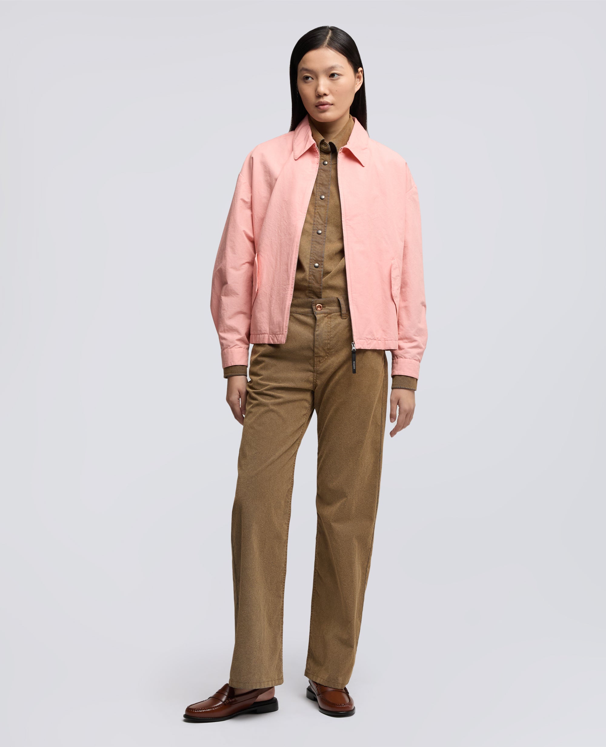 CAMICIA IN CHAMBRAY FLOCCATO EFFETTO PELLE - BEIGE - ASPESI