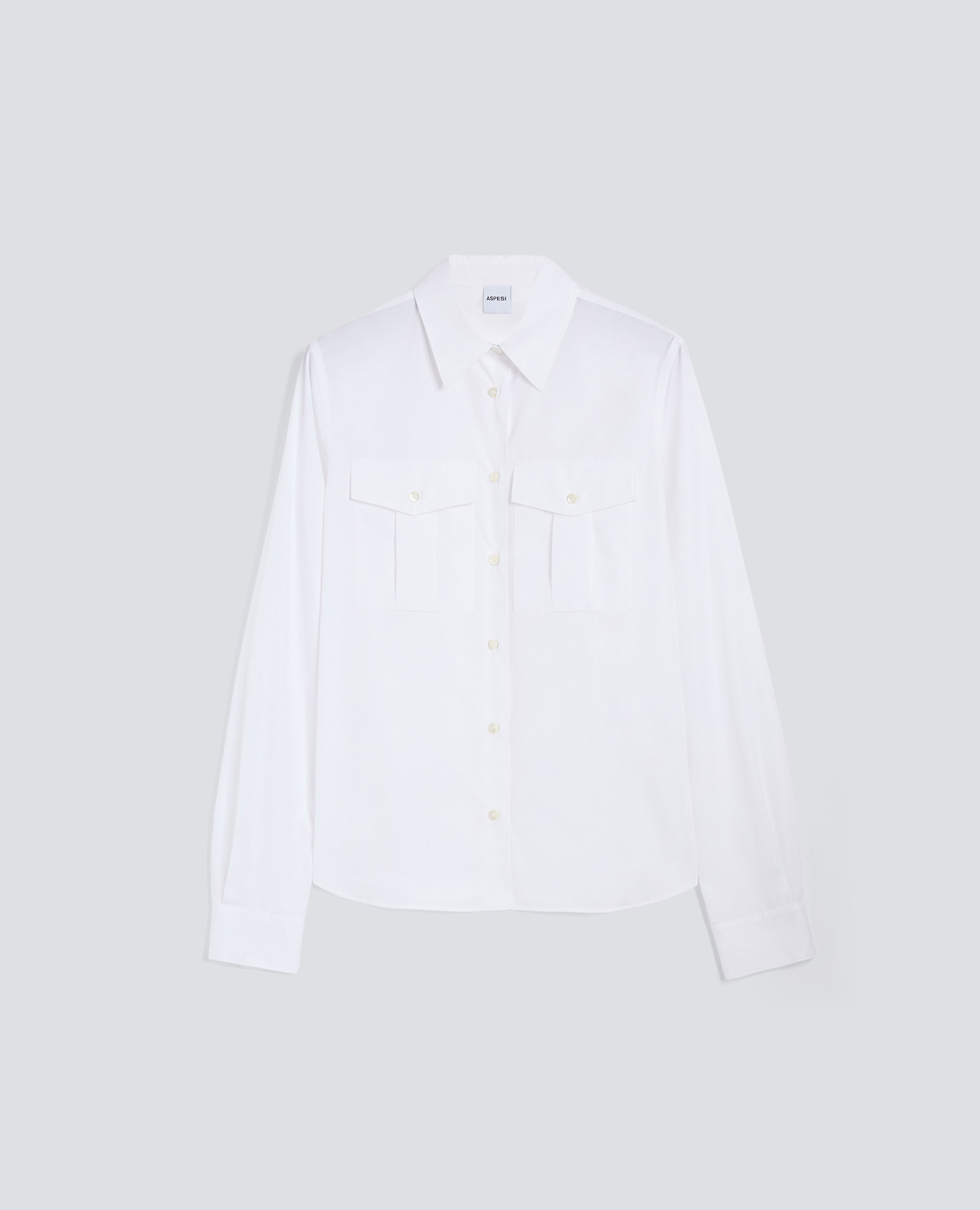 CAMICIA CLASSICA IN POPELINE DI COTONE - BIANCO - ASPESI