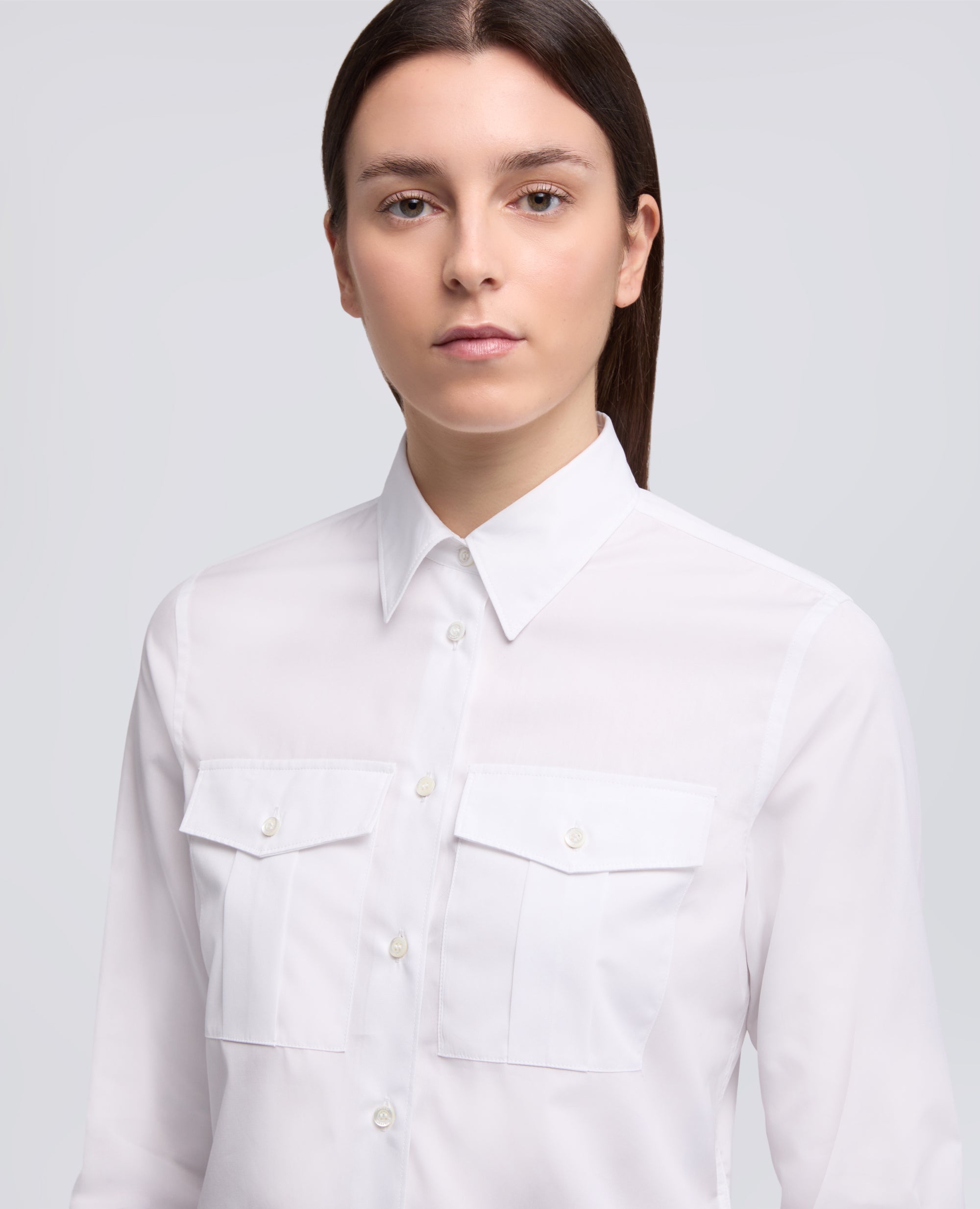 CAMICIA CLASSICA IN POPELINE DI COTONE - BIANCO - ASPESI