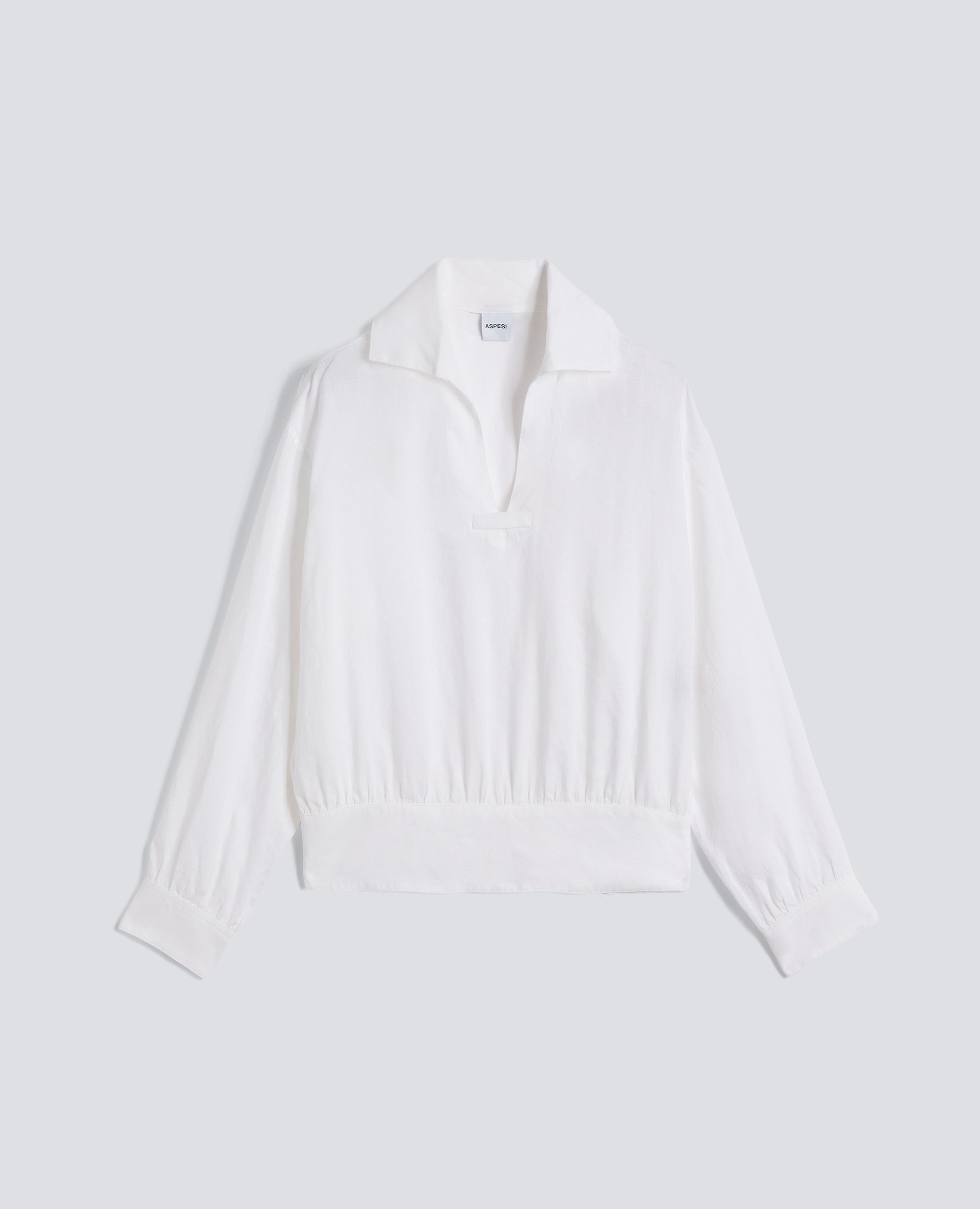 CAMICIA IN LINO LEGGERO TINTO CAPO - BIANCO - ASPESI