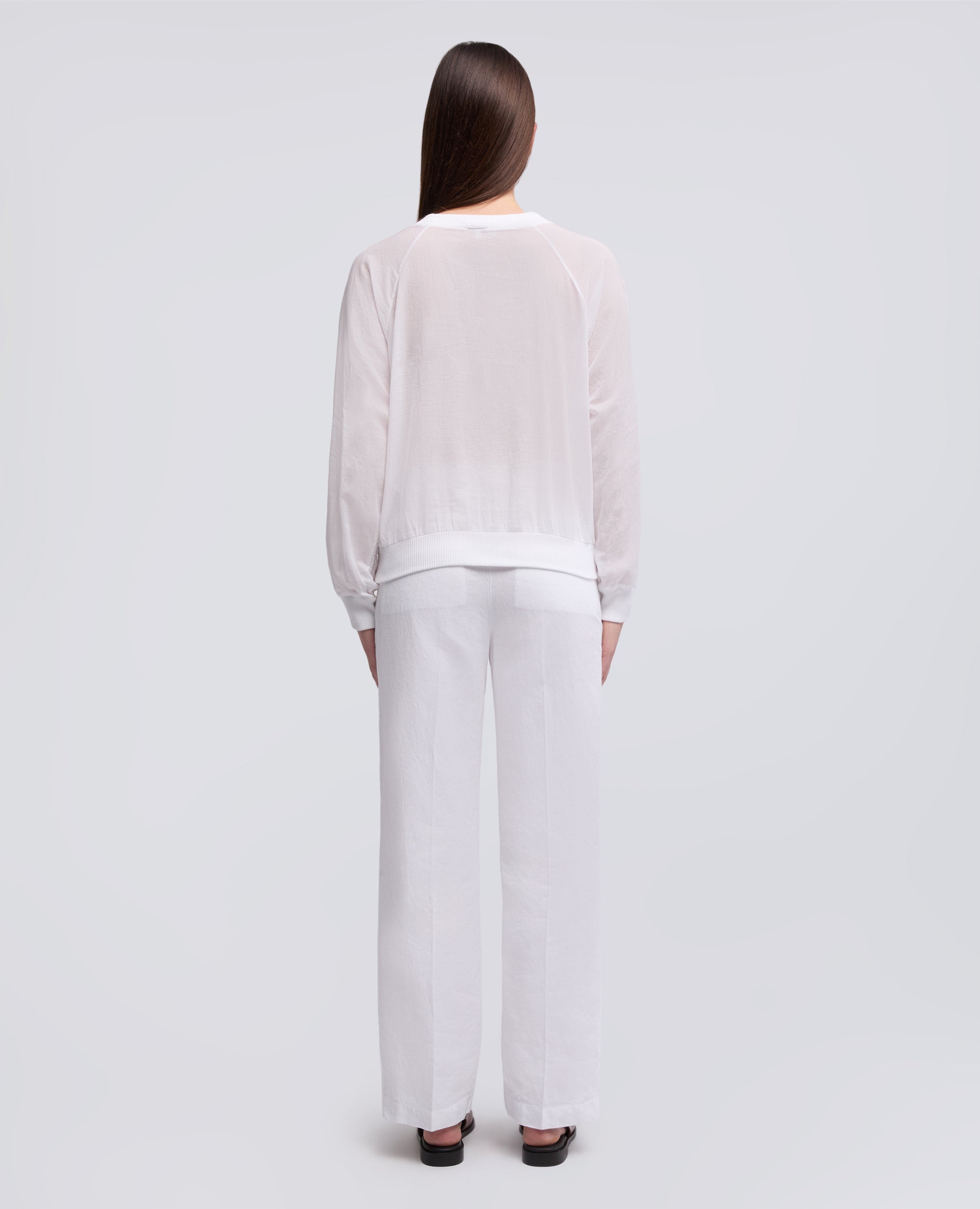 BLUSA IN VOILE DI COTONE TINTO CAPO - BIANCO - ASPESI
