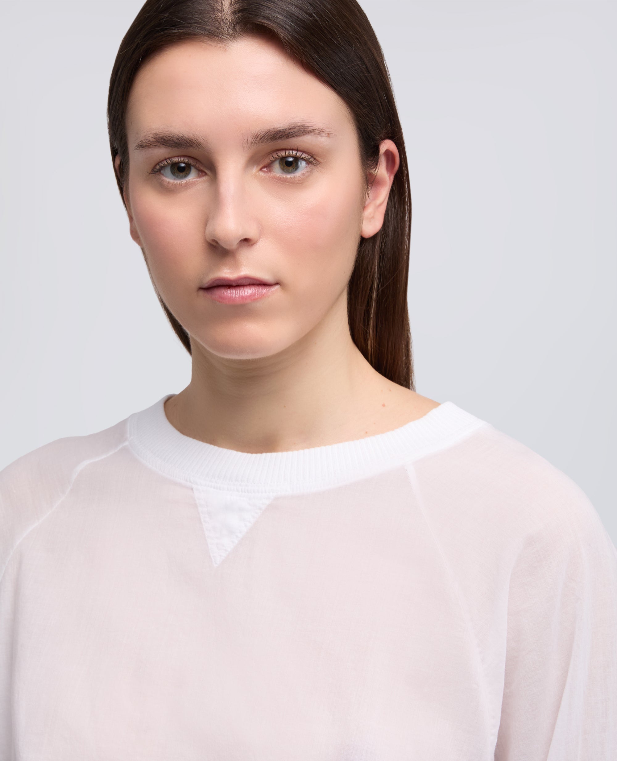 BLUSA IN VOILE DI COTONE TINTO CAPO - BIANCO - ASPESI