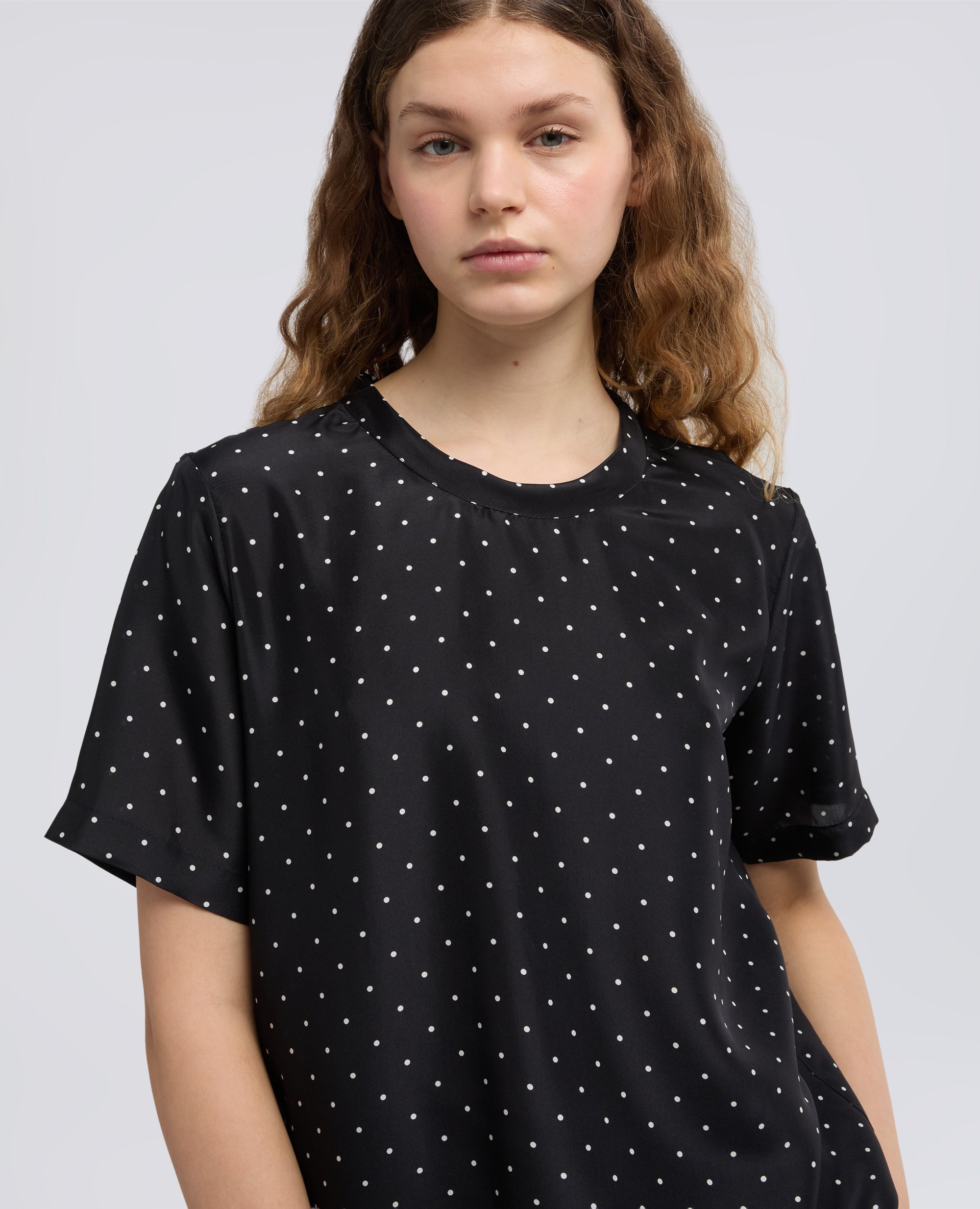 T-SHIRT IN HABUTAI DI SETA - NERO - ASPESI
