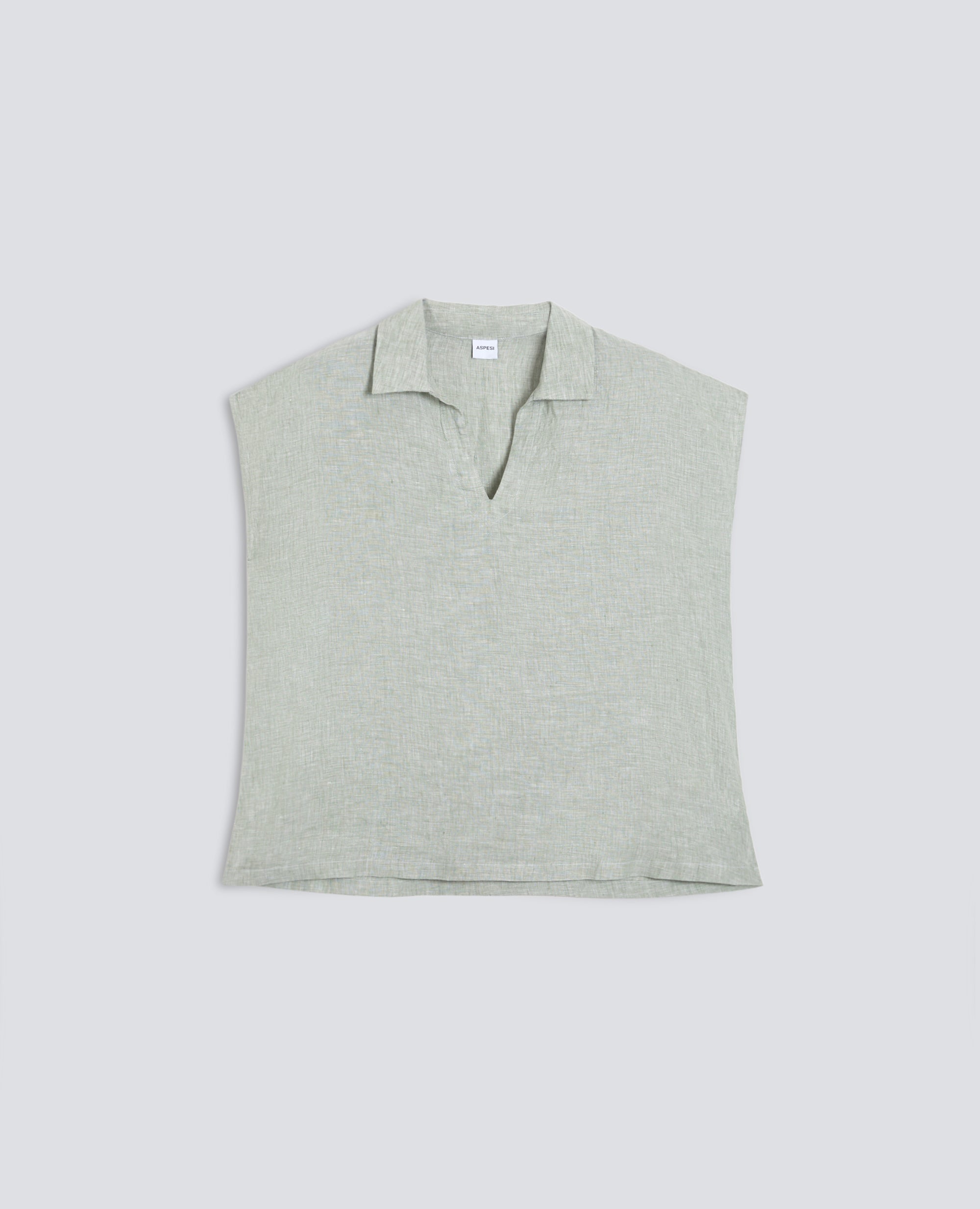 TOP IN LINO DELAVE - VERDE - ASPESI