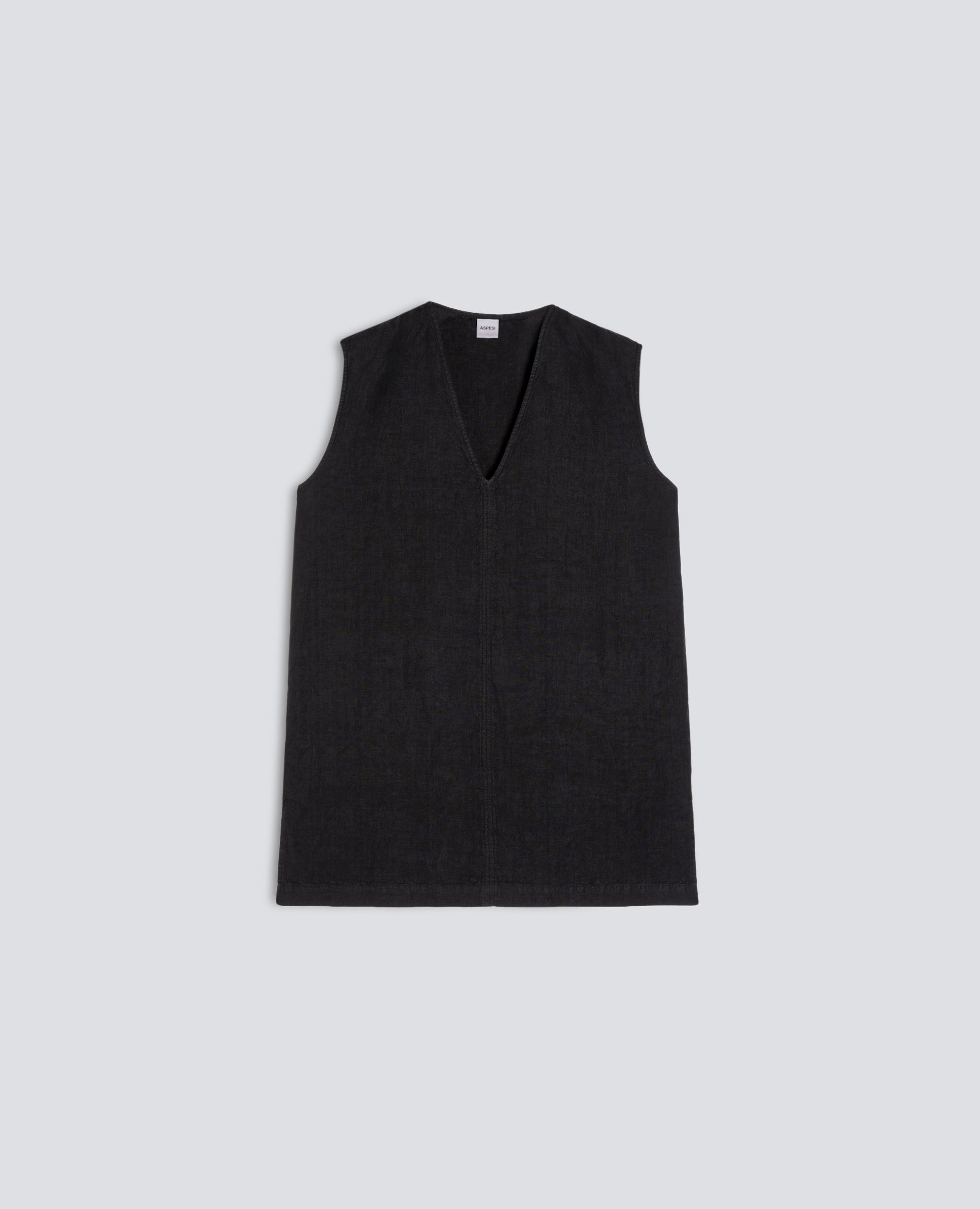 TOP IN TELA DI LINO - NERO - ASPESI