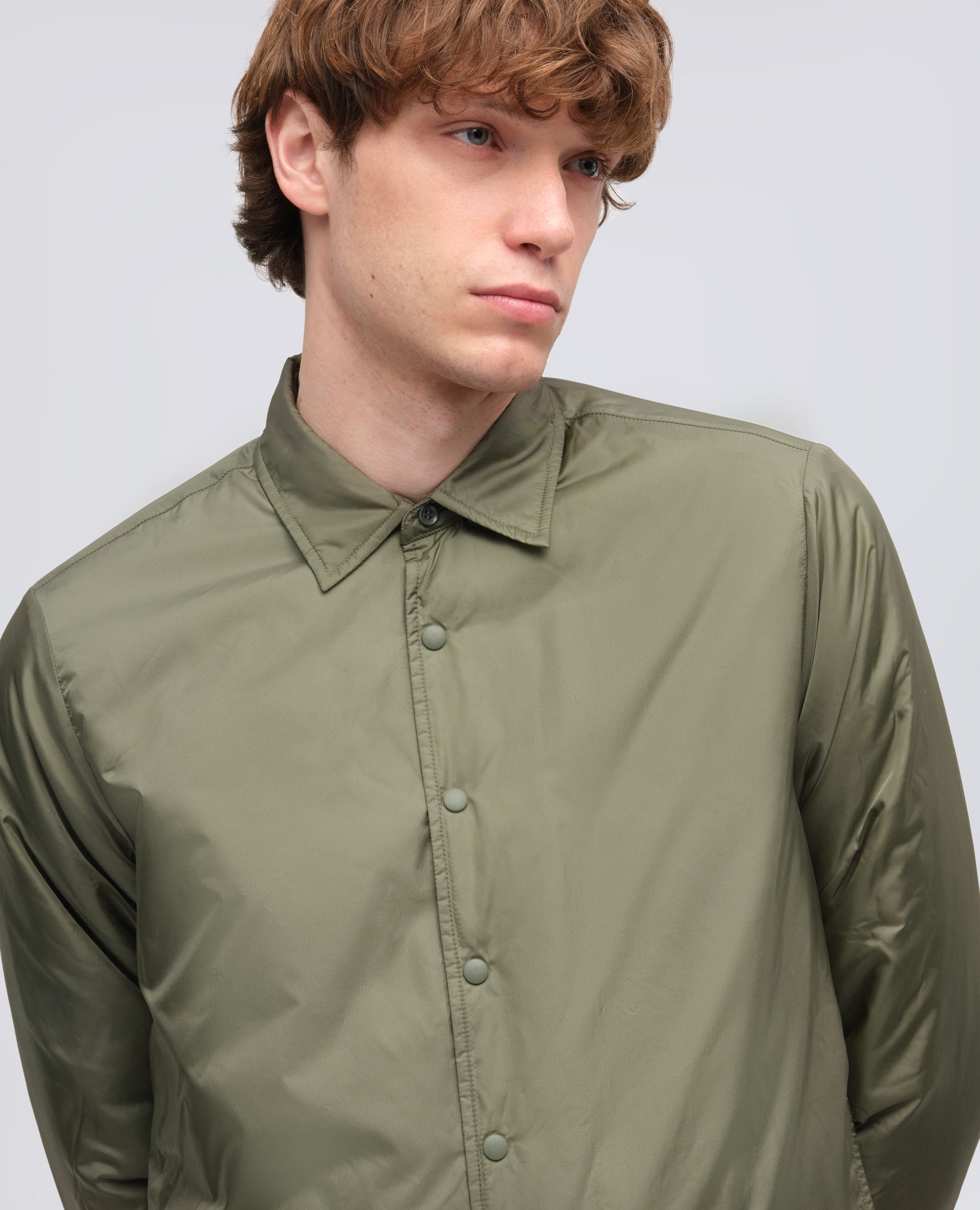 CAMICIA IMBOTTITA IN NYLON LEGGERO - VERDE - ASPESI