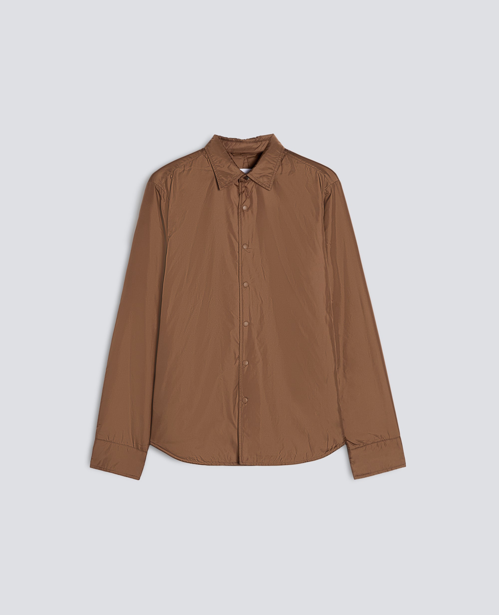 CAMICIA IMBOTTITA IN NYLON LEGGERO - MARRONE - ASPESI