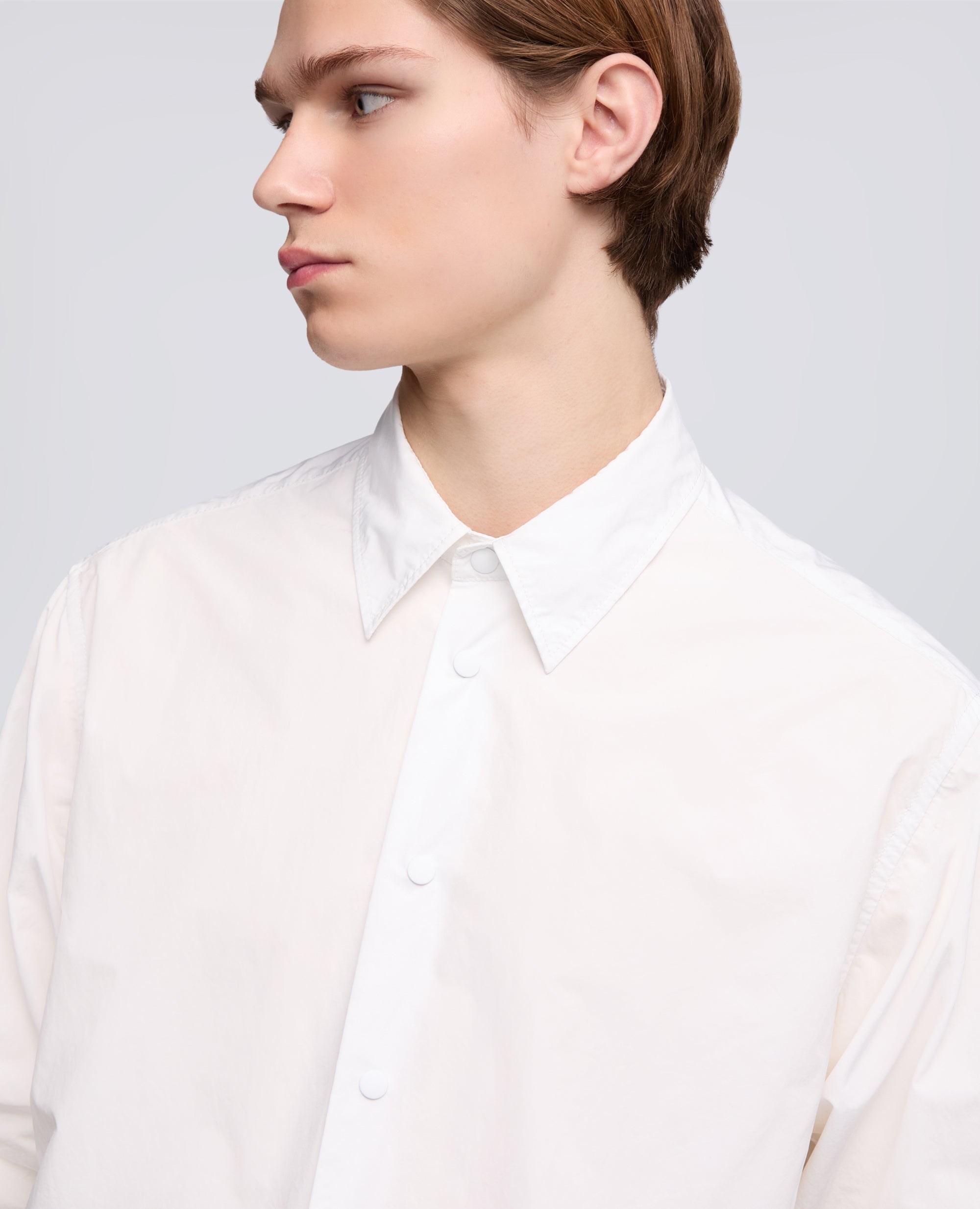 CAMICIA IN POLIESTERE E NYLON WATER REPELLENT - BIANCO - ASPESI
