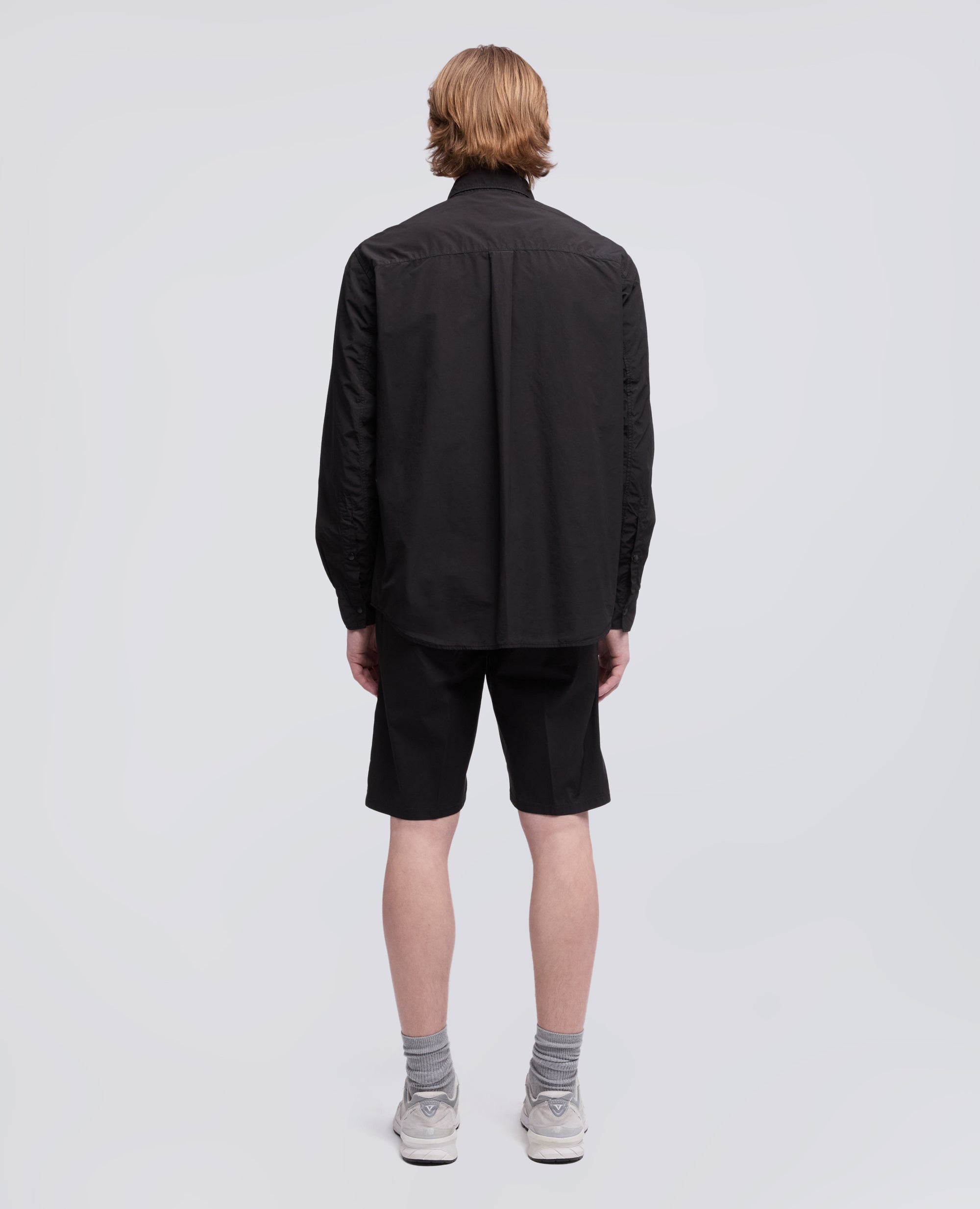 CAMICIA IN POLIESTERE E NYLON WATER REPELLENT - NERO - ASPESI