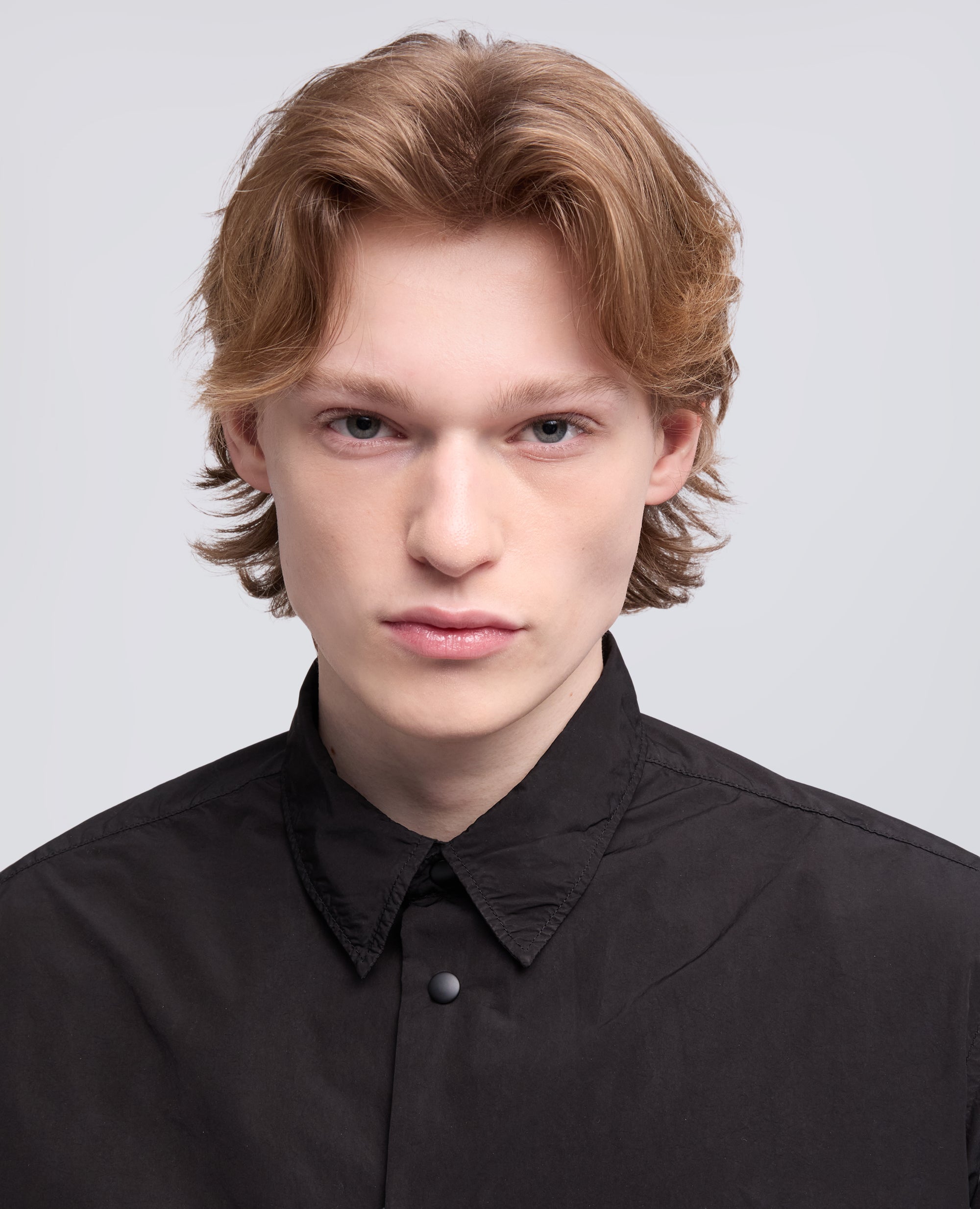 CAMICIA IN POLIESTERE E NYLON WATER REPELLENT - NERO - ASPESI