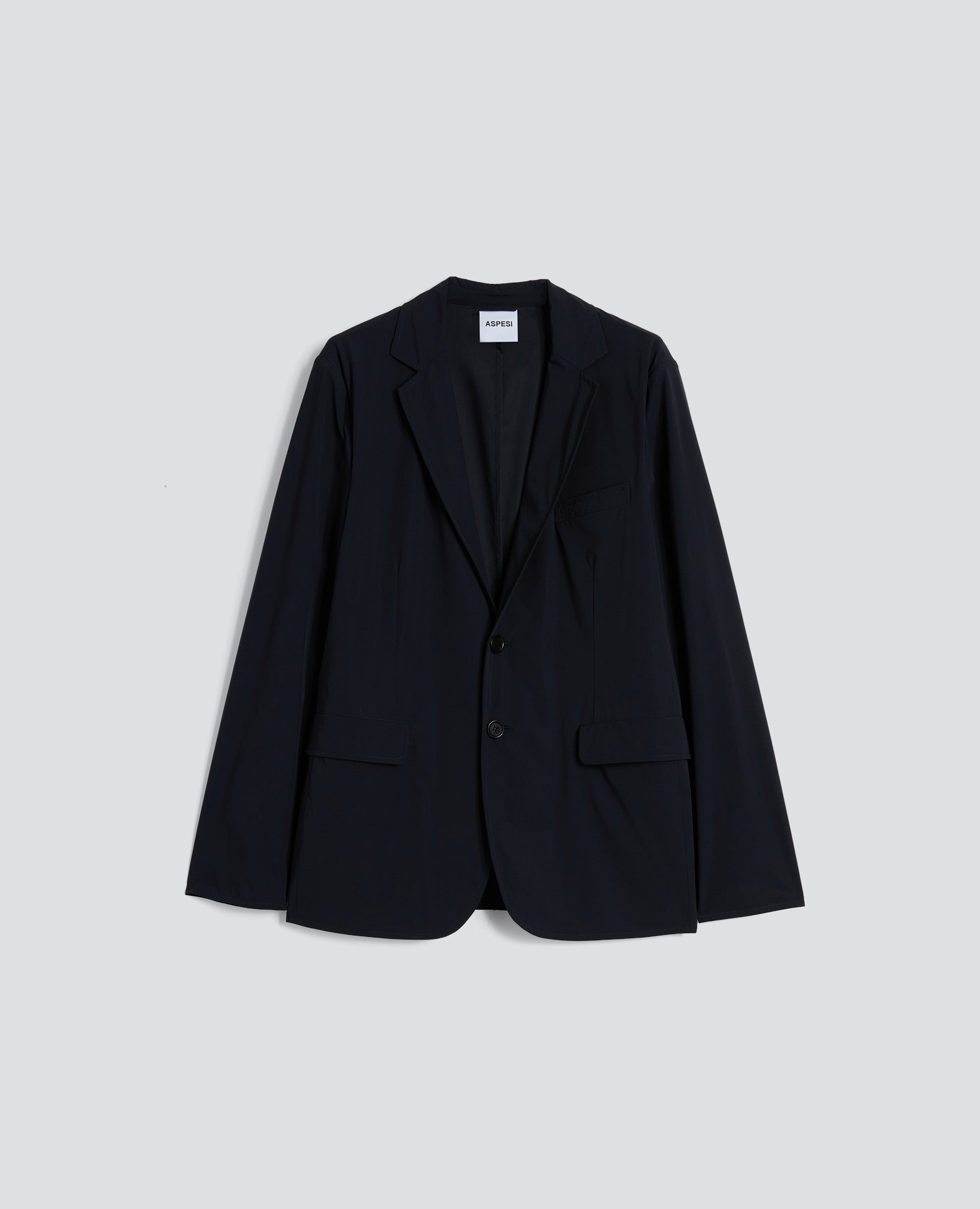 BLAZER IN NYLON STRETCH - BLU - ASPESI