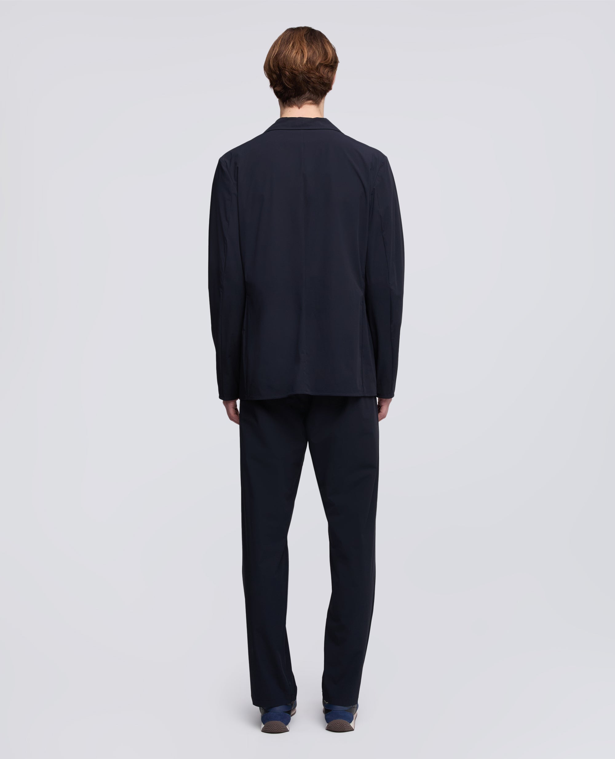 BLAZER IN NYLON STRETCH - BLU - ASPESI