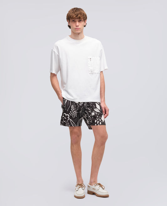 COSTUME IN POLIESTERE STAMPATO WATER REPELLENT - NERO - ASPESI