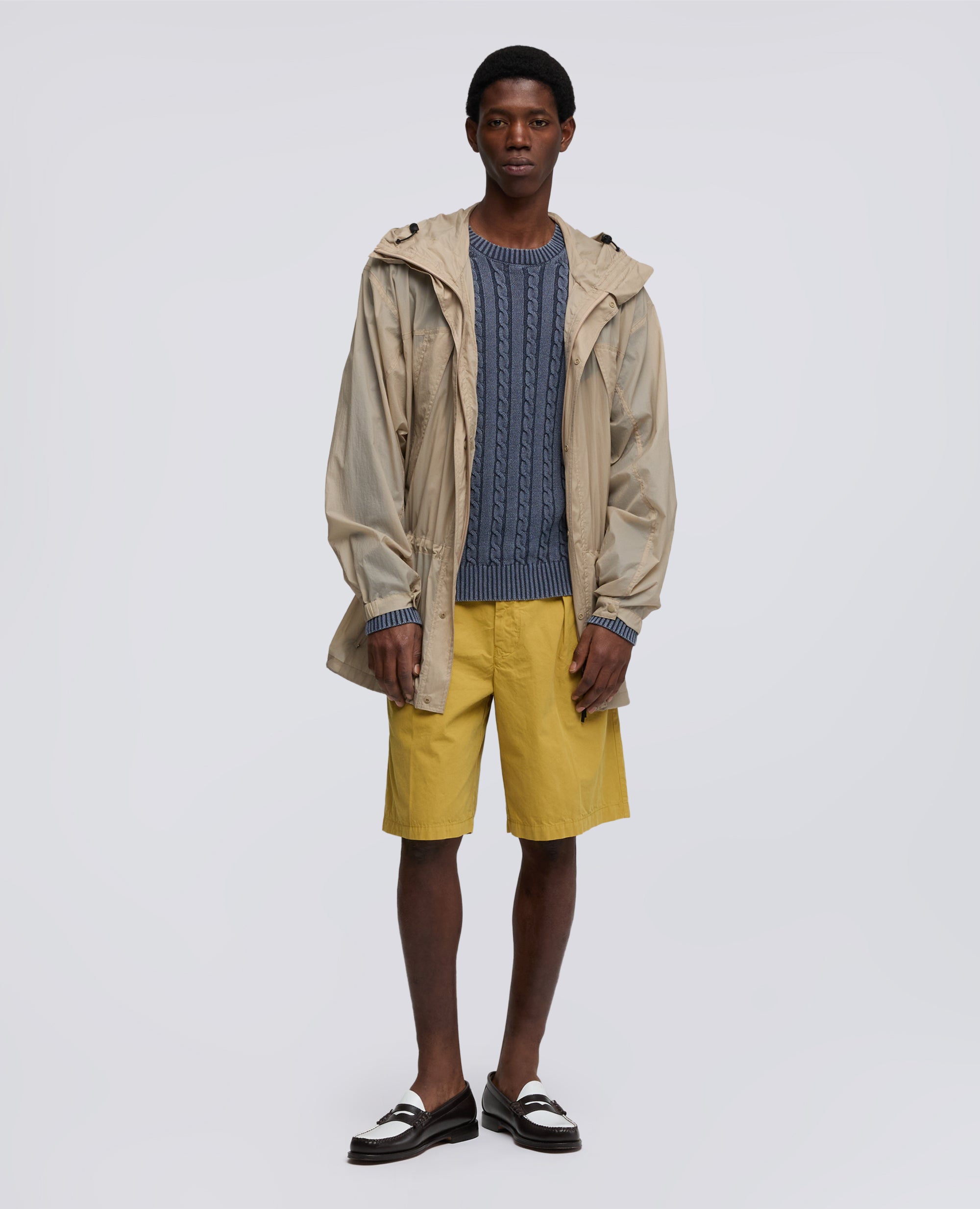 GIUBBOTTO PARKA SFODERATO REALIZZATO IN NYLON - BEIGE - ASPESI