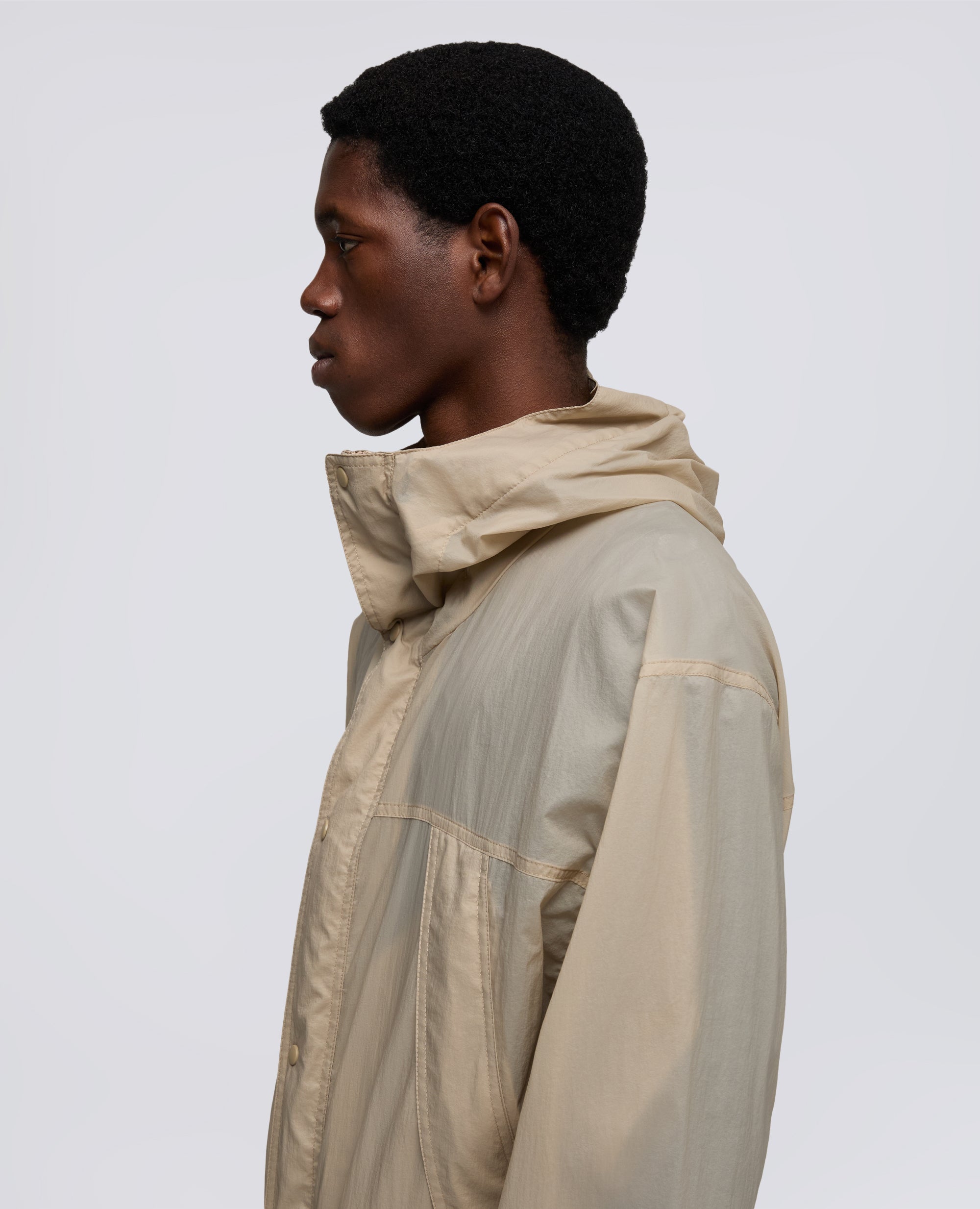GIUBBOTTO PARKA SFODERATO REALIZZATO IN NYLON - BEIGE - ASPESI