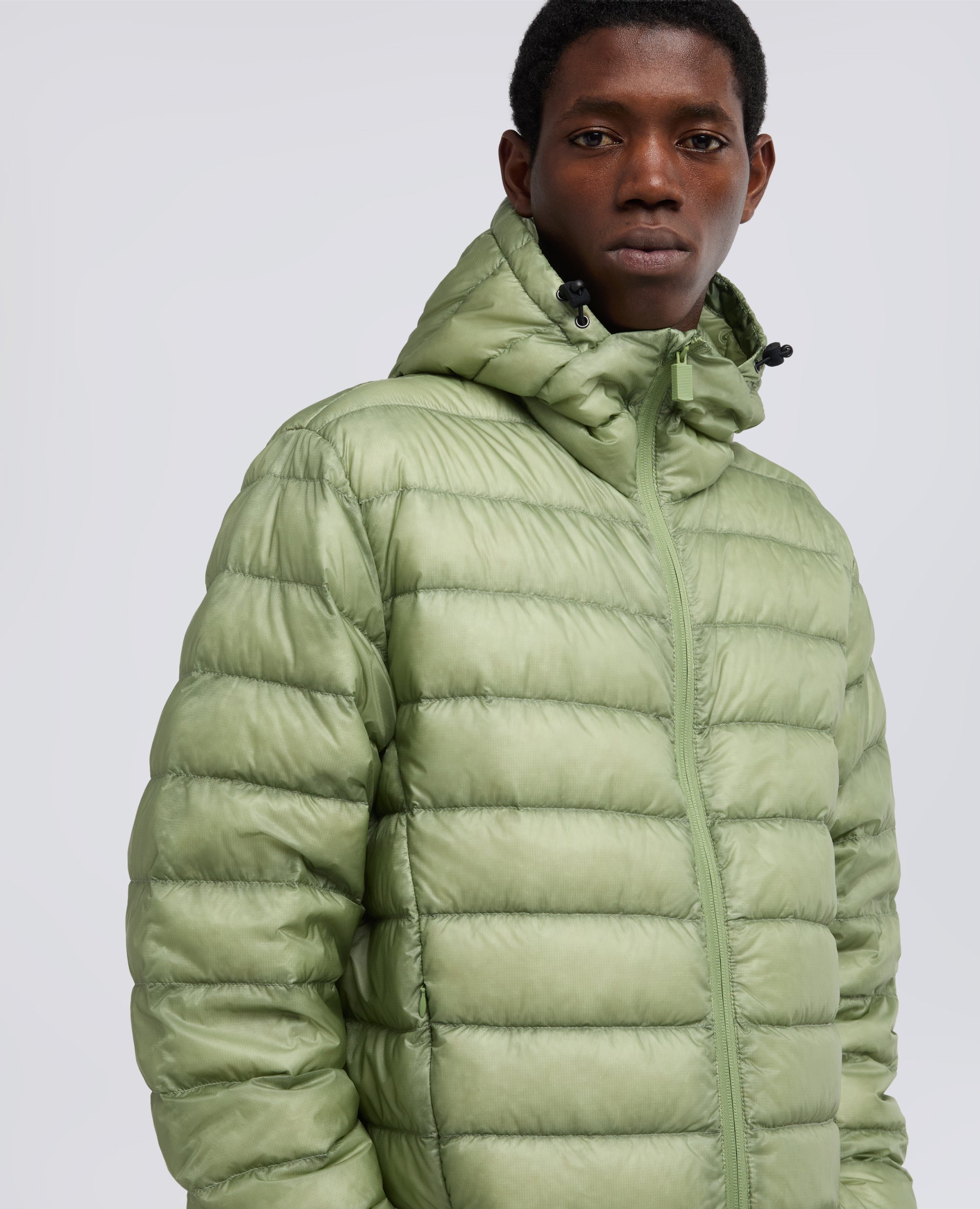 GIUBBOTTO TRAPUNTATO IN NYLON RIPSTOP PIUMA ULTRALIGHT - VERDE - ASPESI