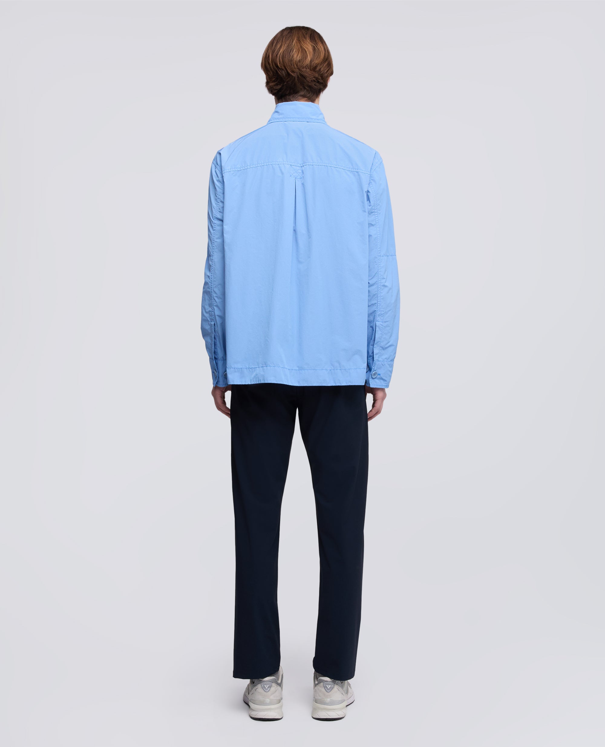 CAMICIA SFODERATA IN POLY-NYLON COMPATTO - AZZURRO - ASPESI