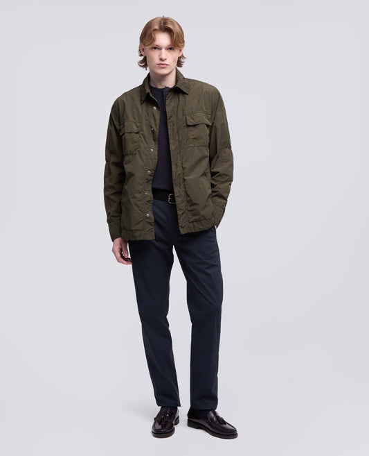 CAMICIA SFODERATA IN POLY-NYLON COMPATTO - VERDE - ASPESI