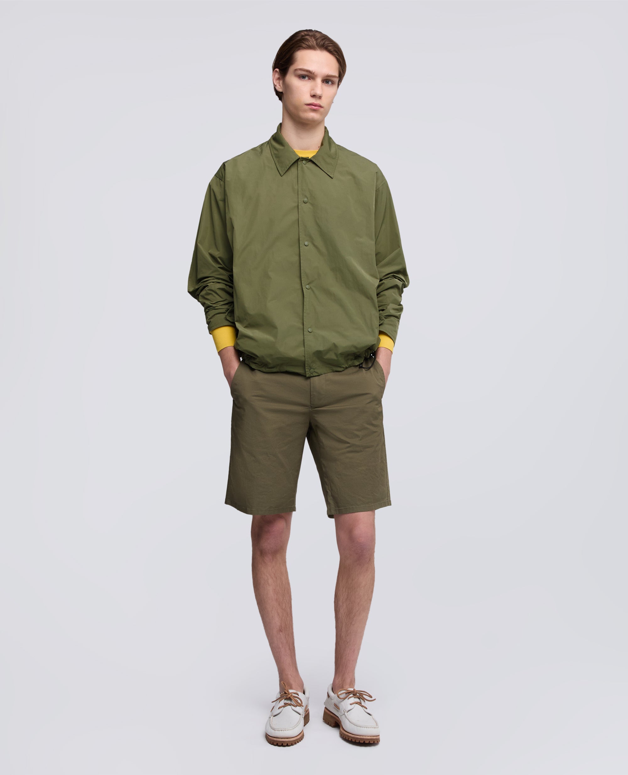 CAMICIA IN TAFFETA FODERATA IN NYLON LEGGERO - VERDE - ASPESI