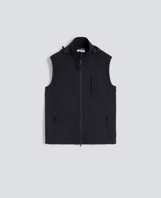 GILET SFODERATO IN NYLON STRETCH - BLU - ASPESI