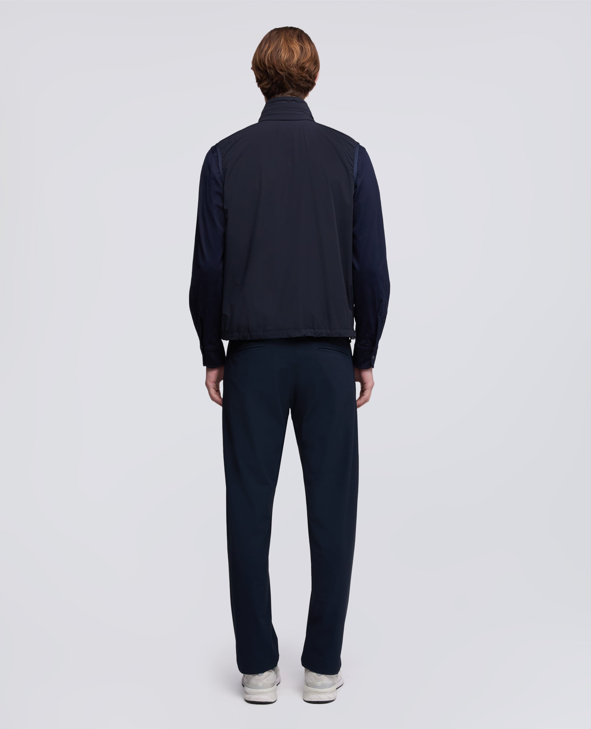GILET SFODERATO IN NYLON STRETCH - BLU - ASPESI
