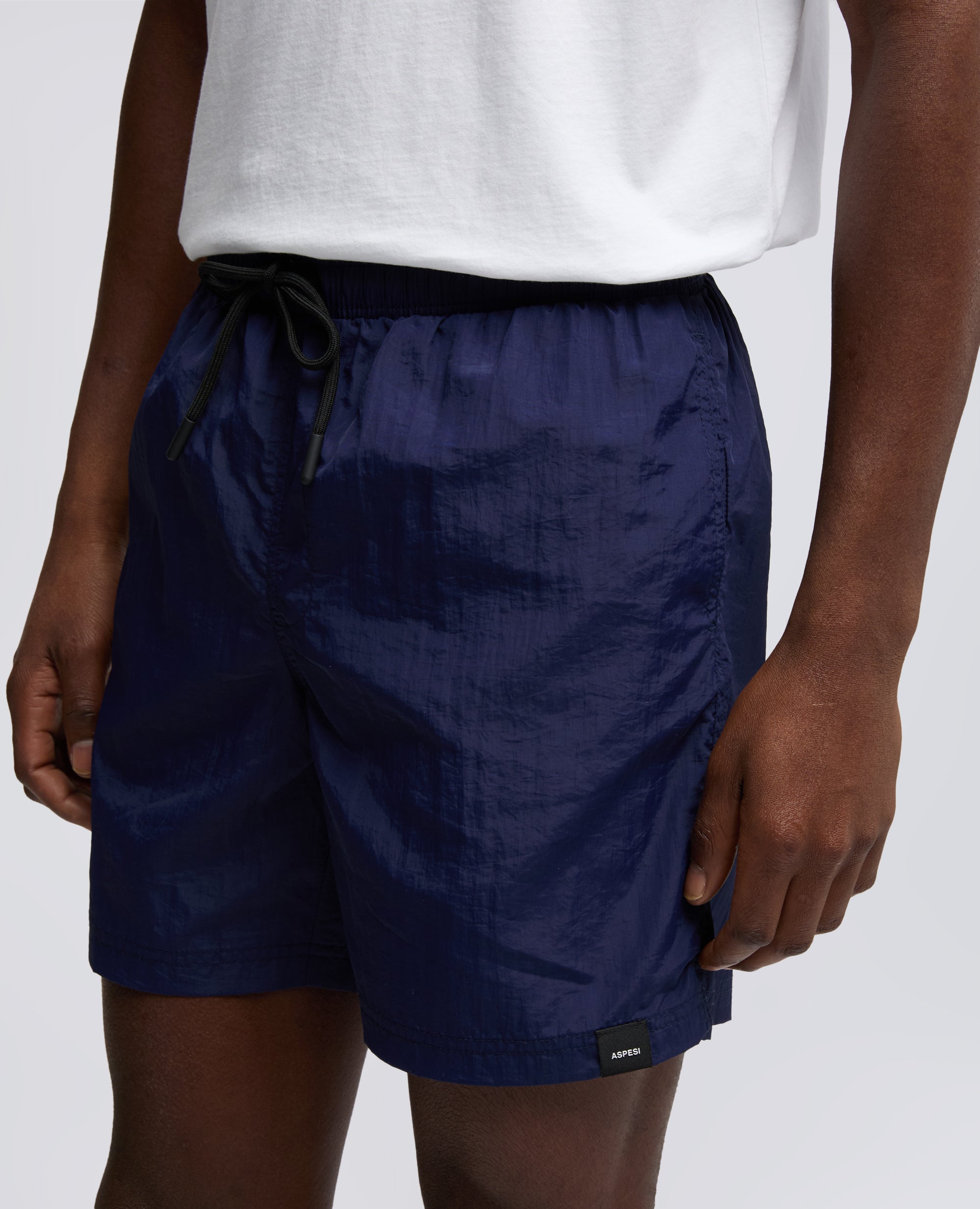 COSTUME IN NYLON CRINKLE - BLU - ASPESI
