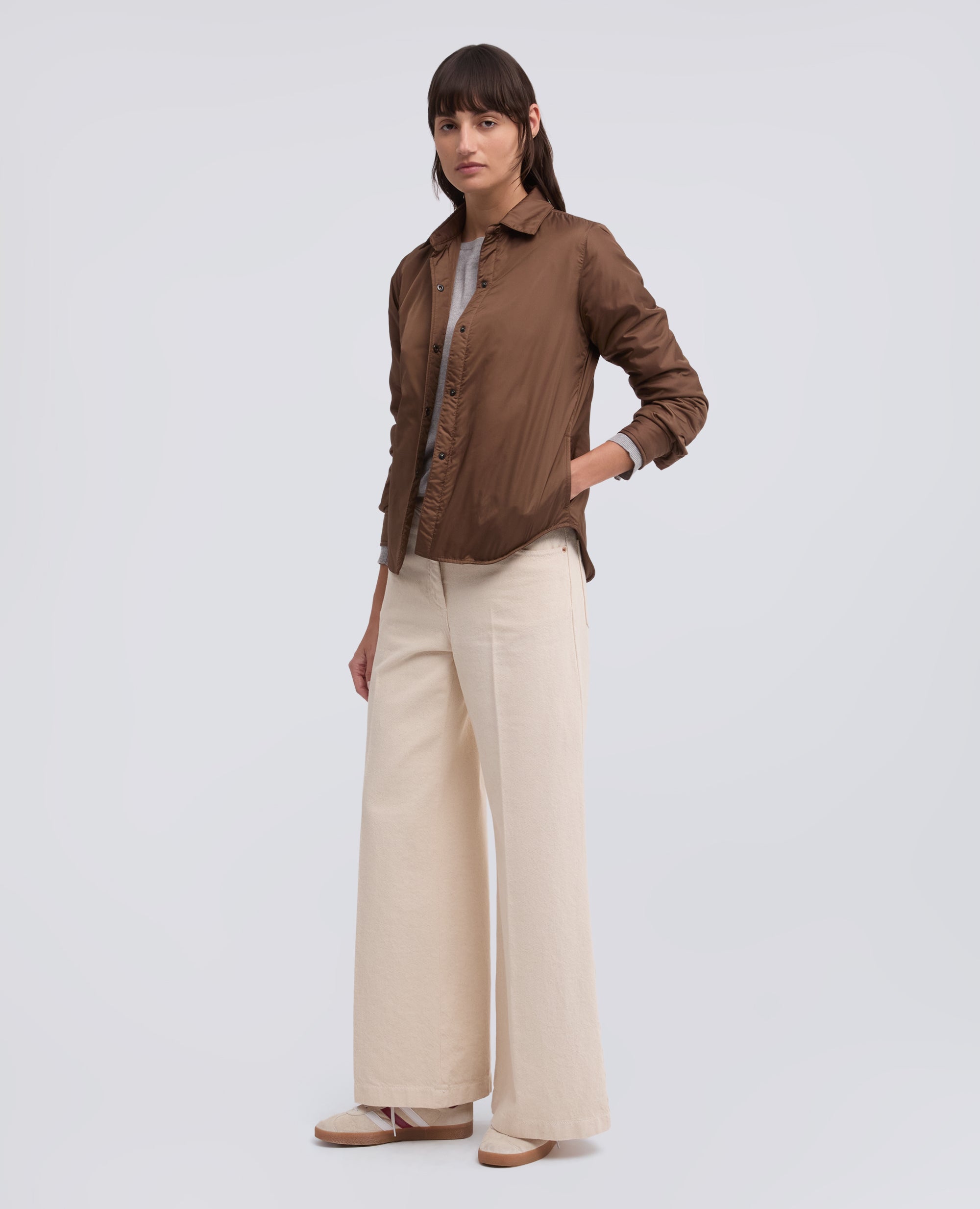GIACCA CAMICIA GLUE IN NYLON - MARRONE - ASPESI