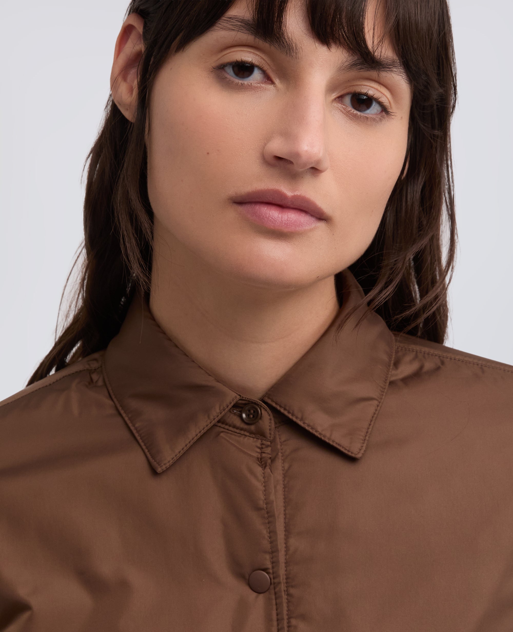 GIACCA CAMICIA GLUE IN NYLON - MARRONE - ASPESI