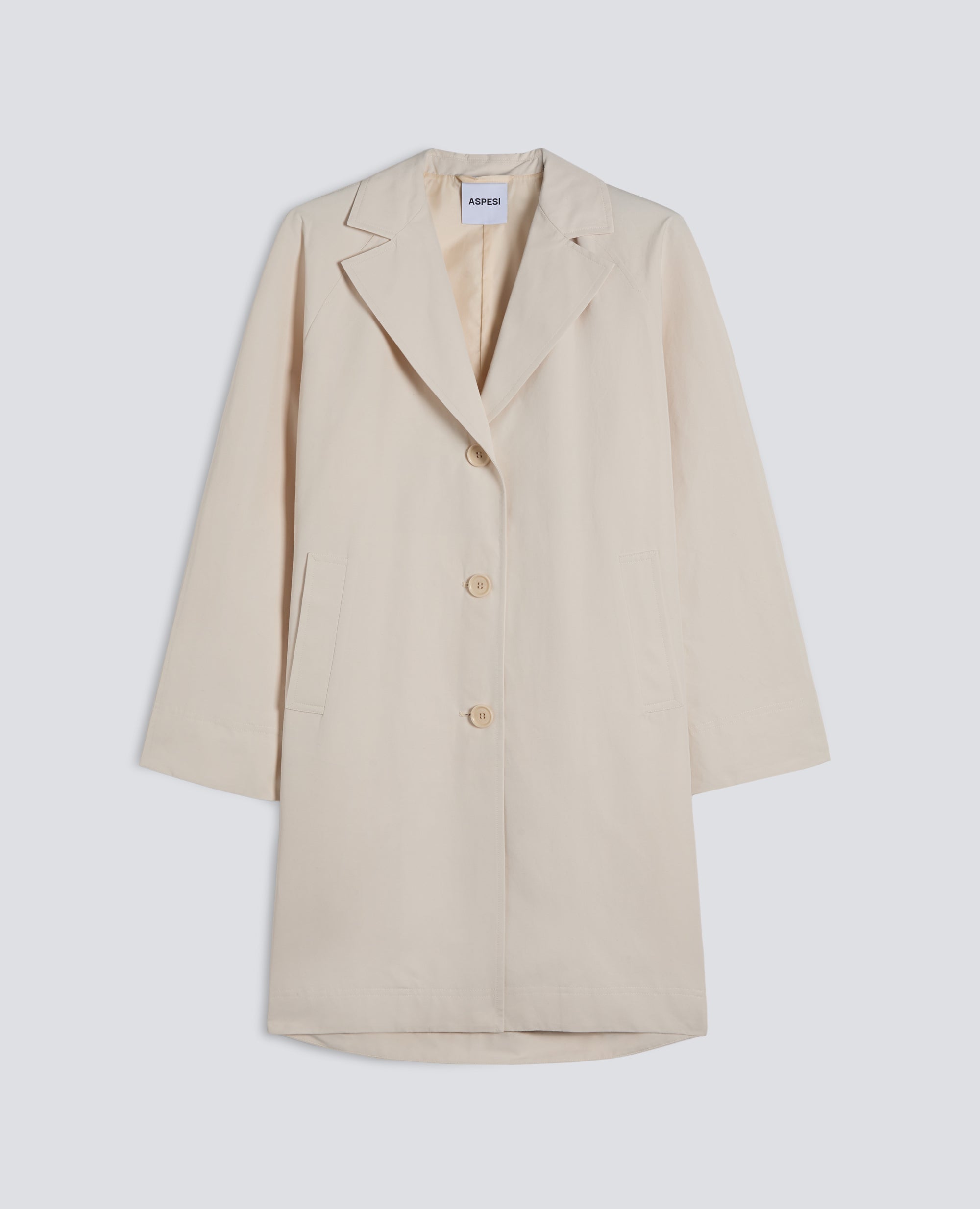 CAPPOTTO FODERATO IN TELA DI COTONE E POLIESTERE - NATURALE - ASPESI