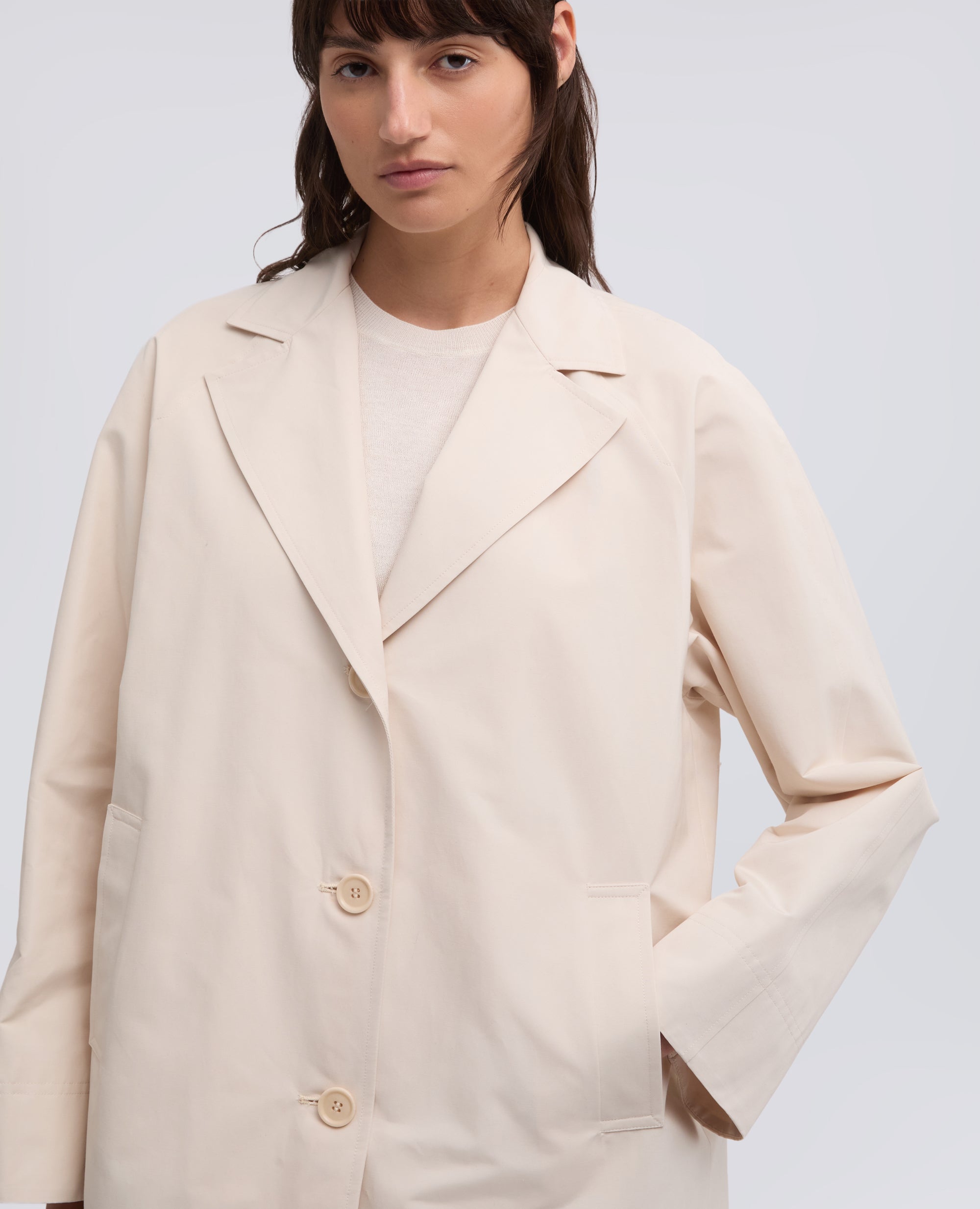 CAPPOTTO FODERATO IN TELA DI COTONE E POLIESTERE - NATURALE - ASPESI
