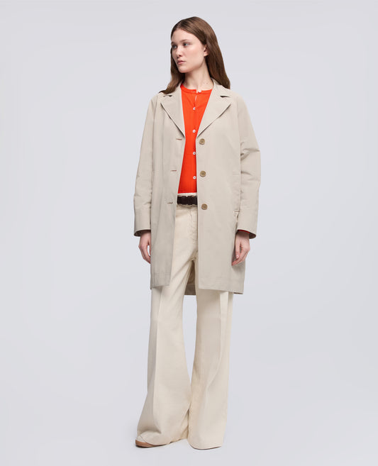 CAPPOTTO FODERATO IN TELA DI COTONE E POLIESTERE - BEIGE - ASPESI