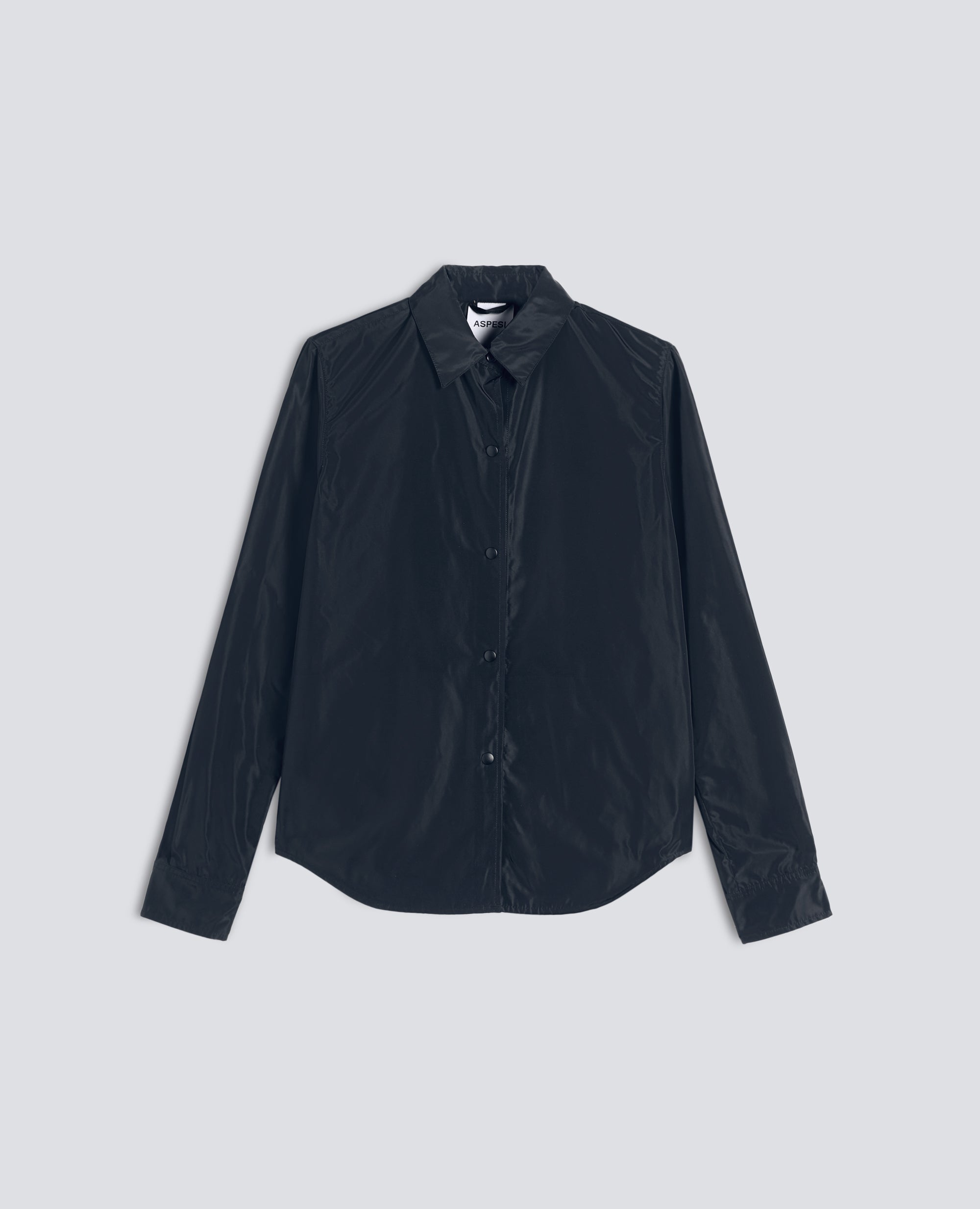 GIACCA CAMICIA SFODERATA IN POLIESTERE TECNICO - BLU - ASPESI