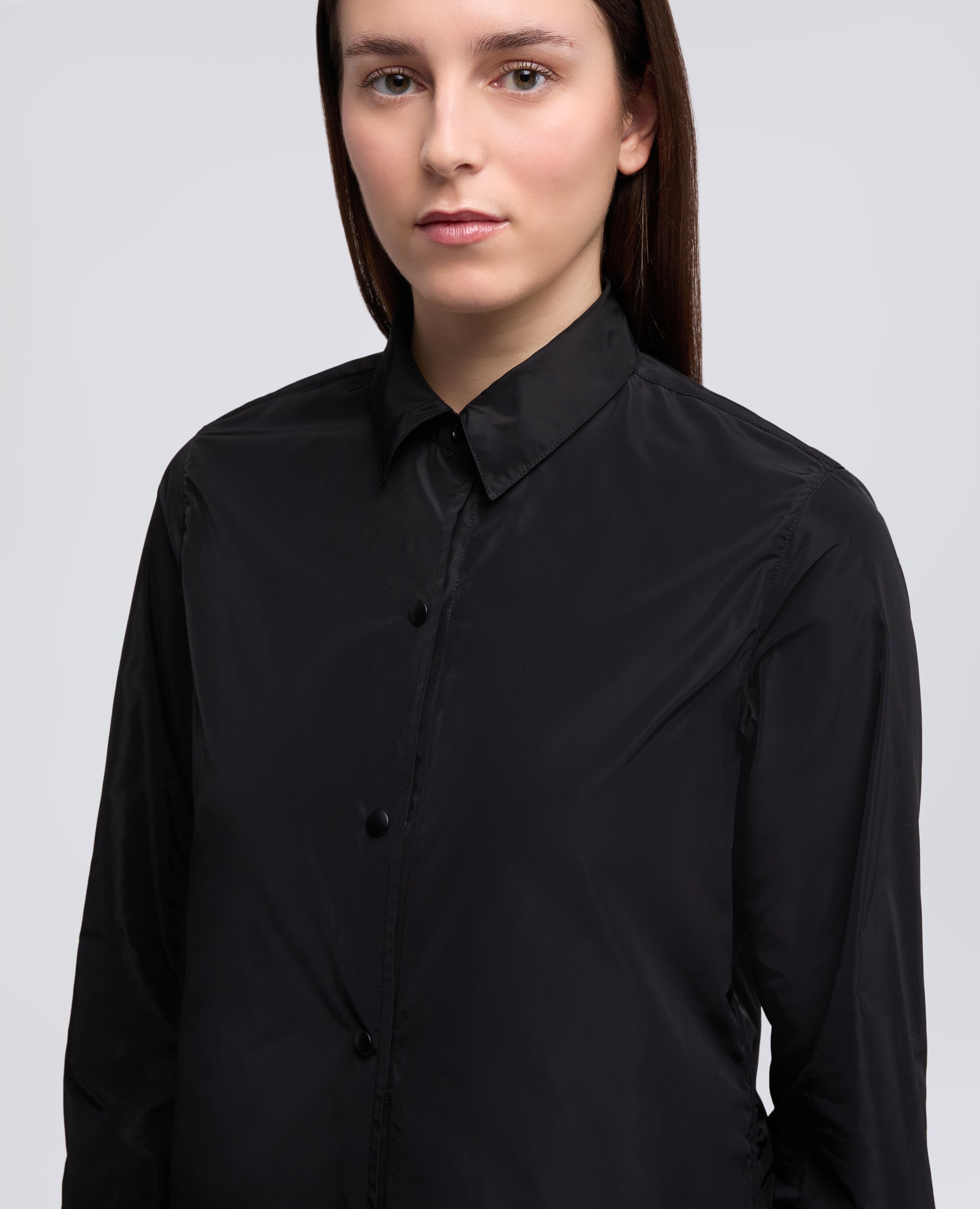 GIACCA CAMICIA SFODERATA IN POLIESTERE TECNICO - NERO - ASPESI
