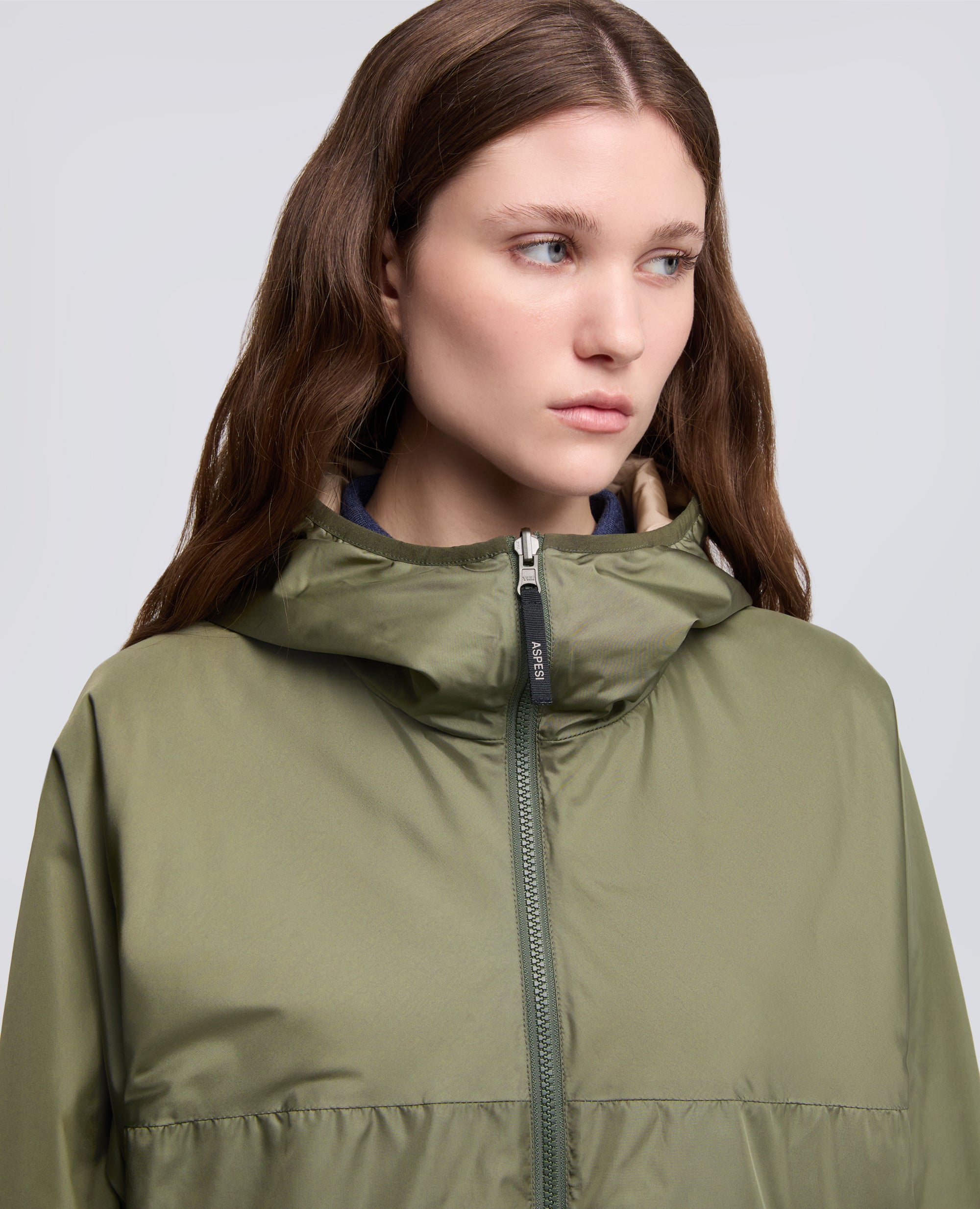 GIUBBOTTO REVERSIBILE BICOLORE IN NYLON - VERDE - ASPESI