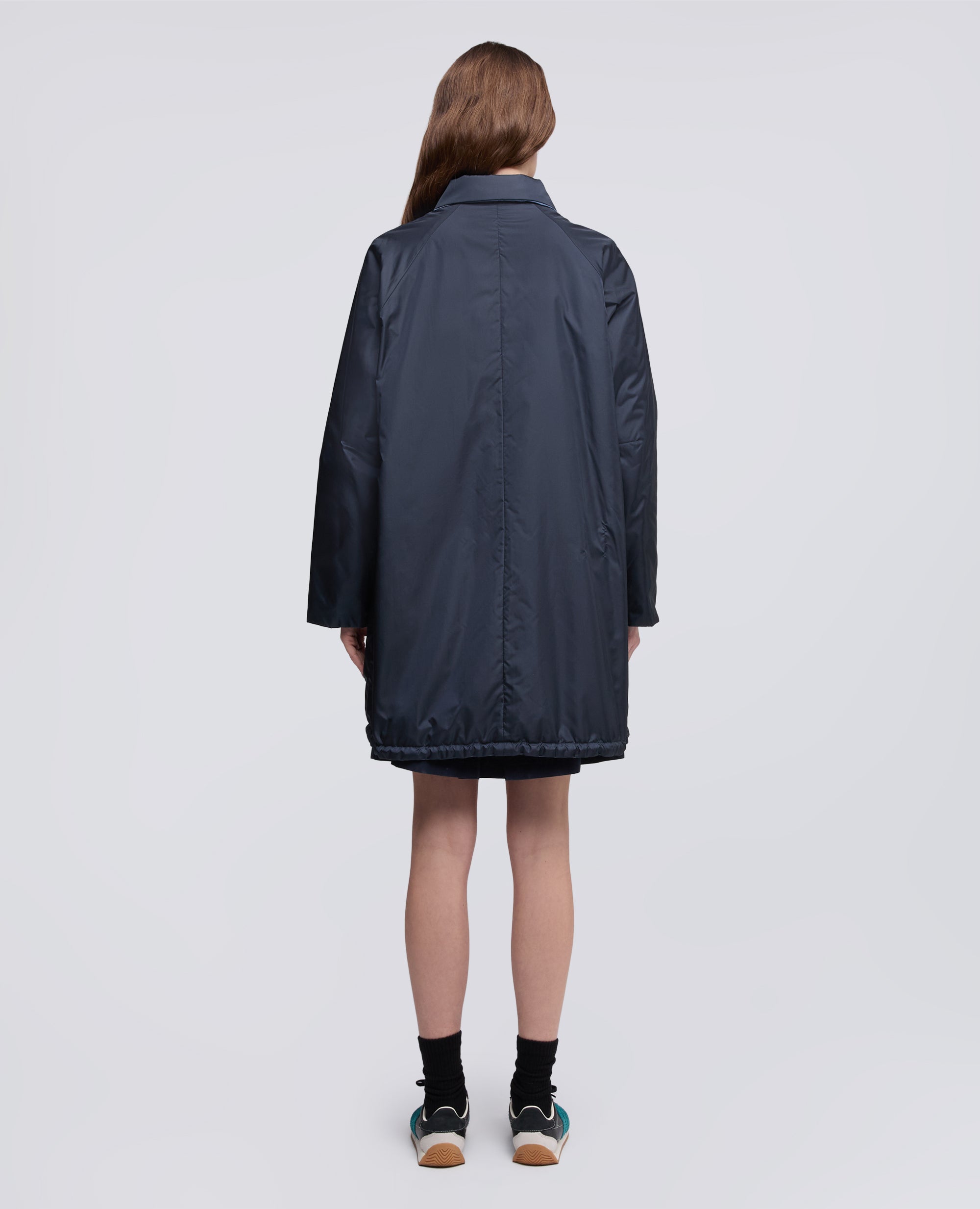 MANTEAU EN NYLON REVERSIBLE BICOLORE - BLU - ASPESI